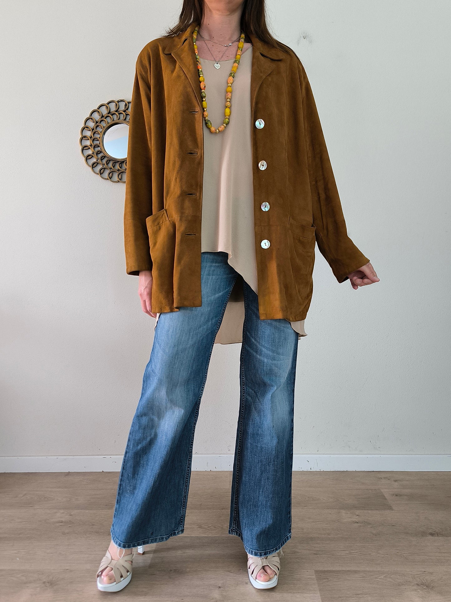 Giacca in camoscio vintage tg M/L