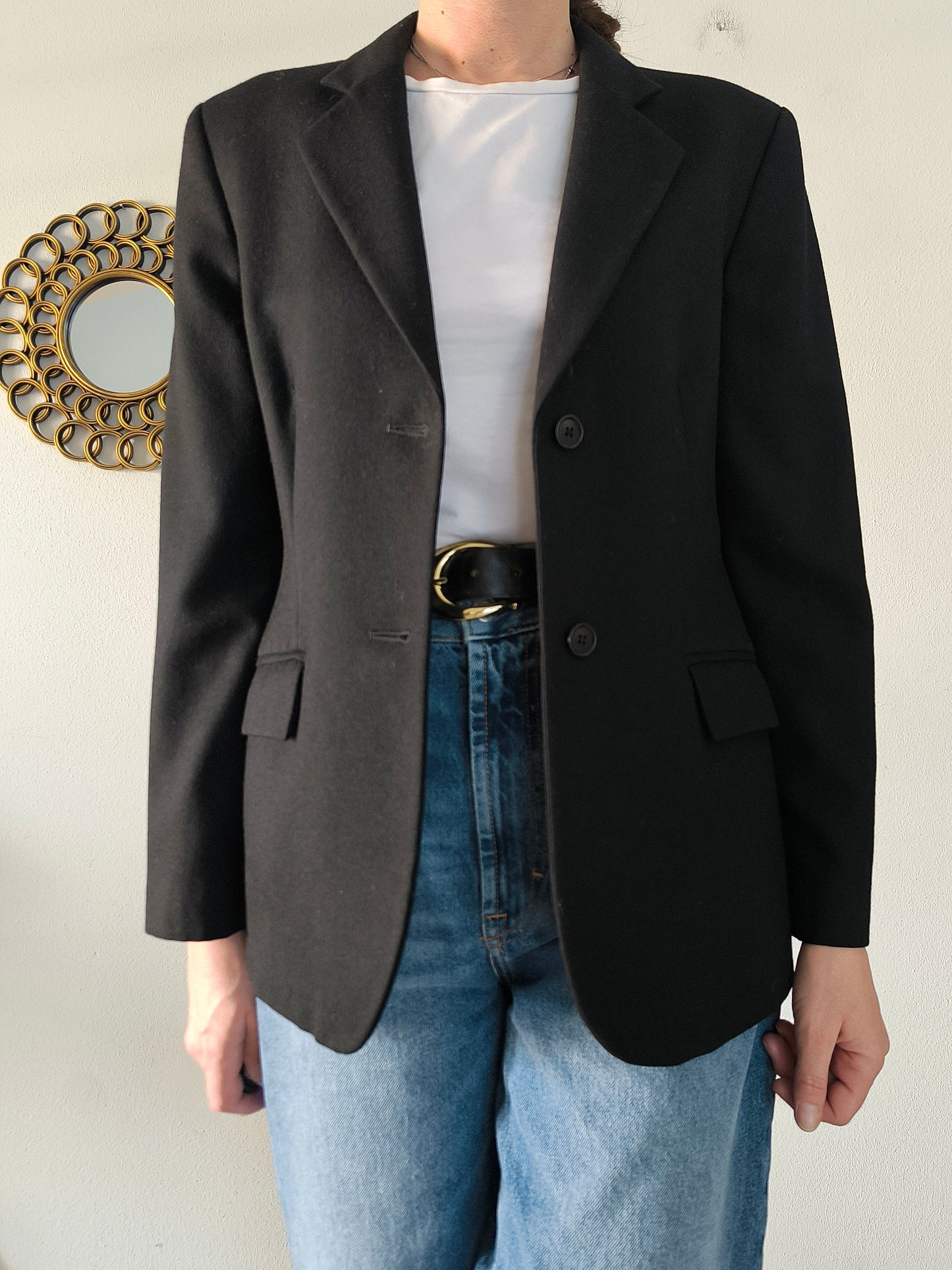 Blazer nero pura lana vergine tg 42