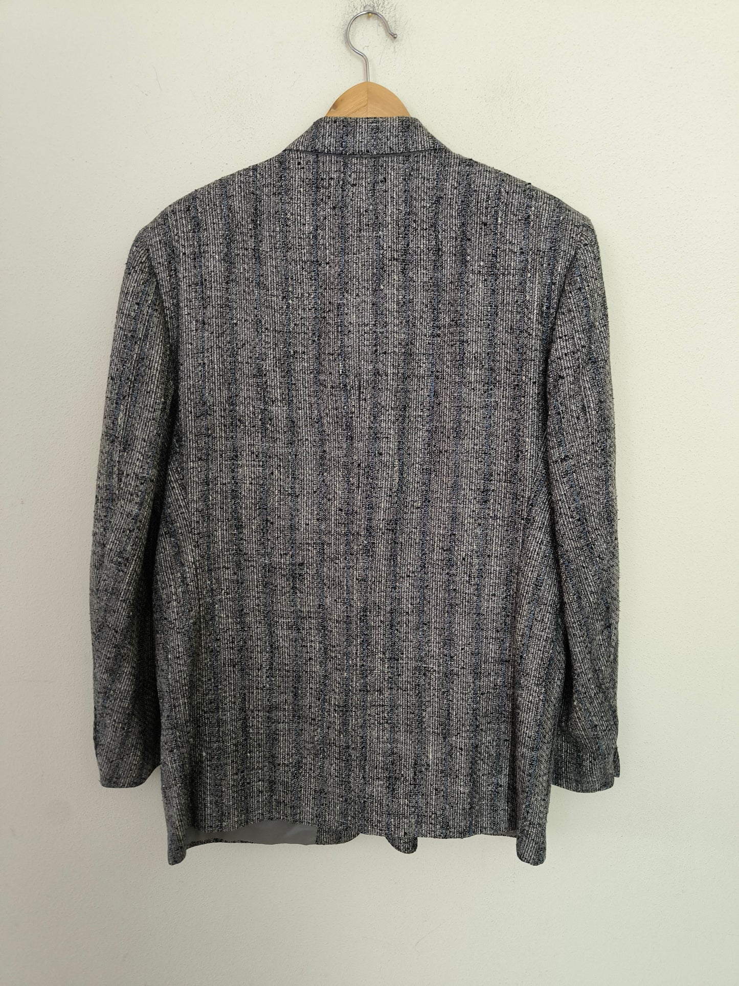 Blazer pura seta grigio