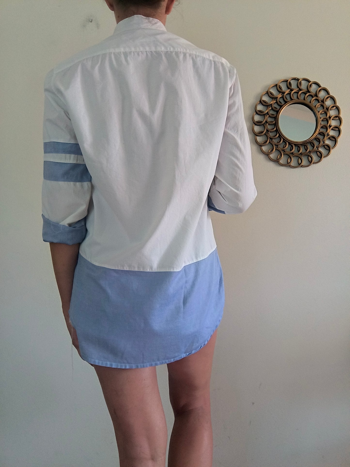 Camicia bianca/azzurra Clap Your Hand