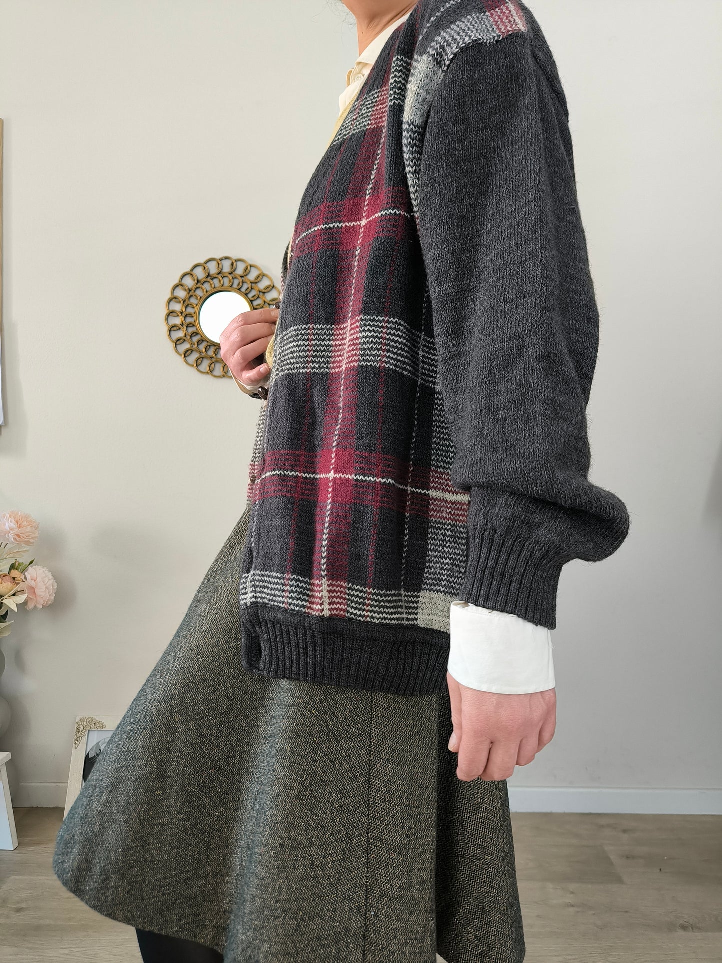 Cardigan Pancari pura lana fit over