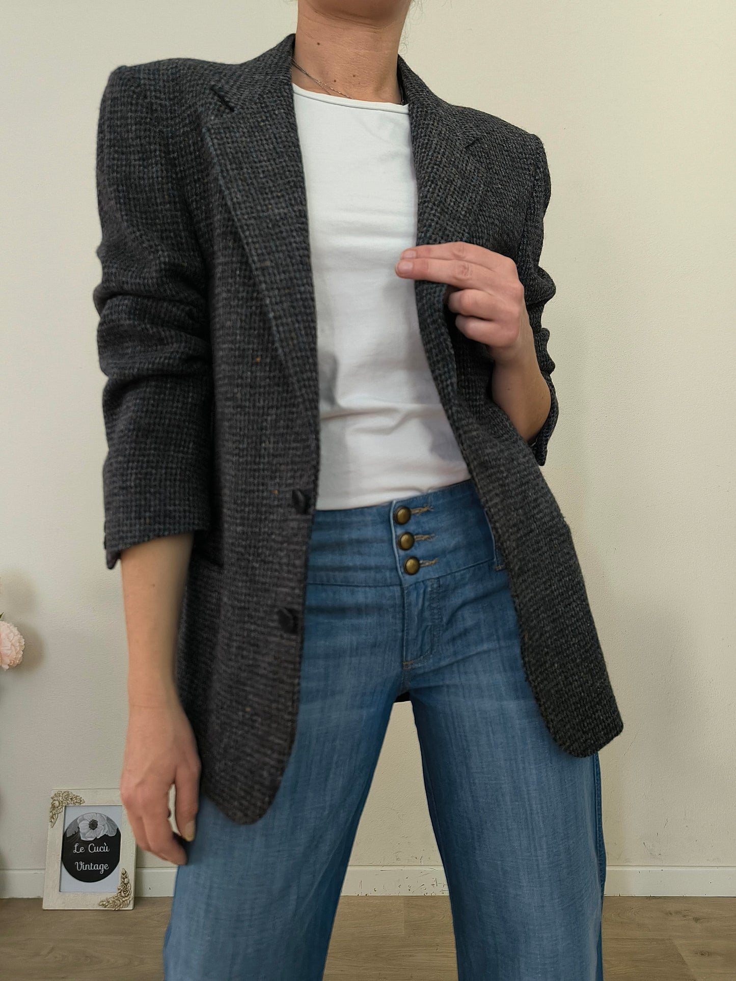 Blazer in tweed inglese Harris Tweed