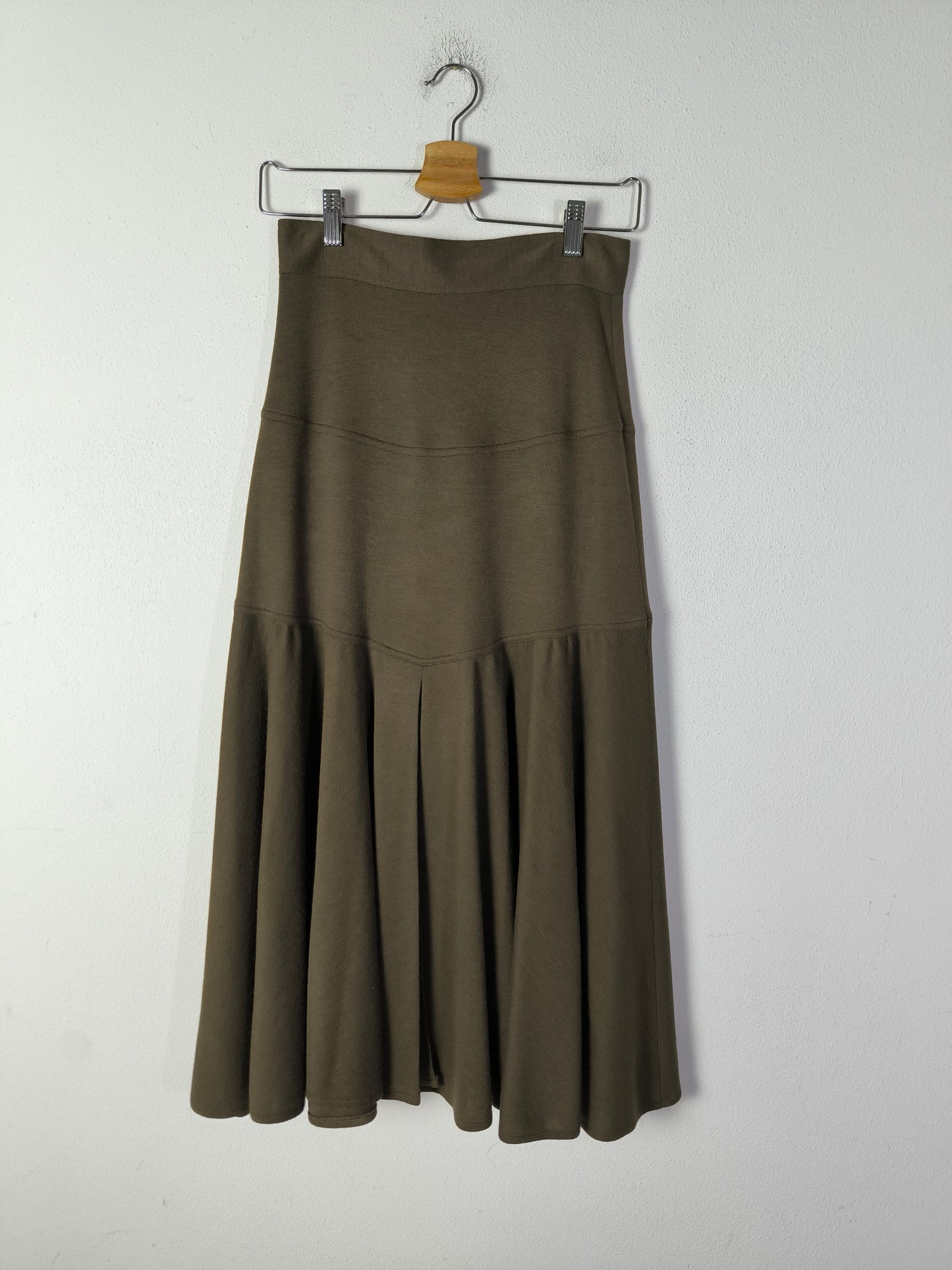 Gonna vintage in lana marrone