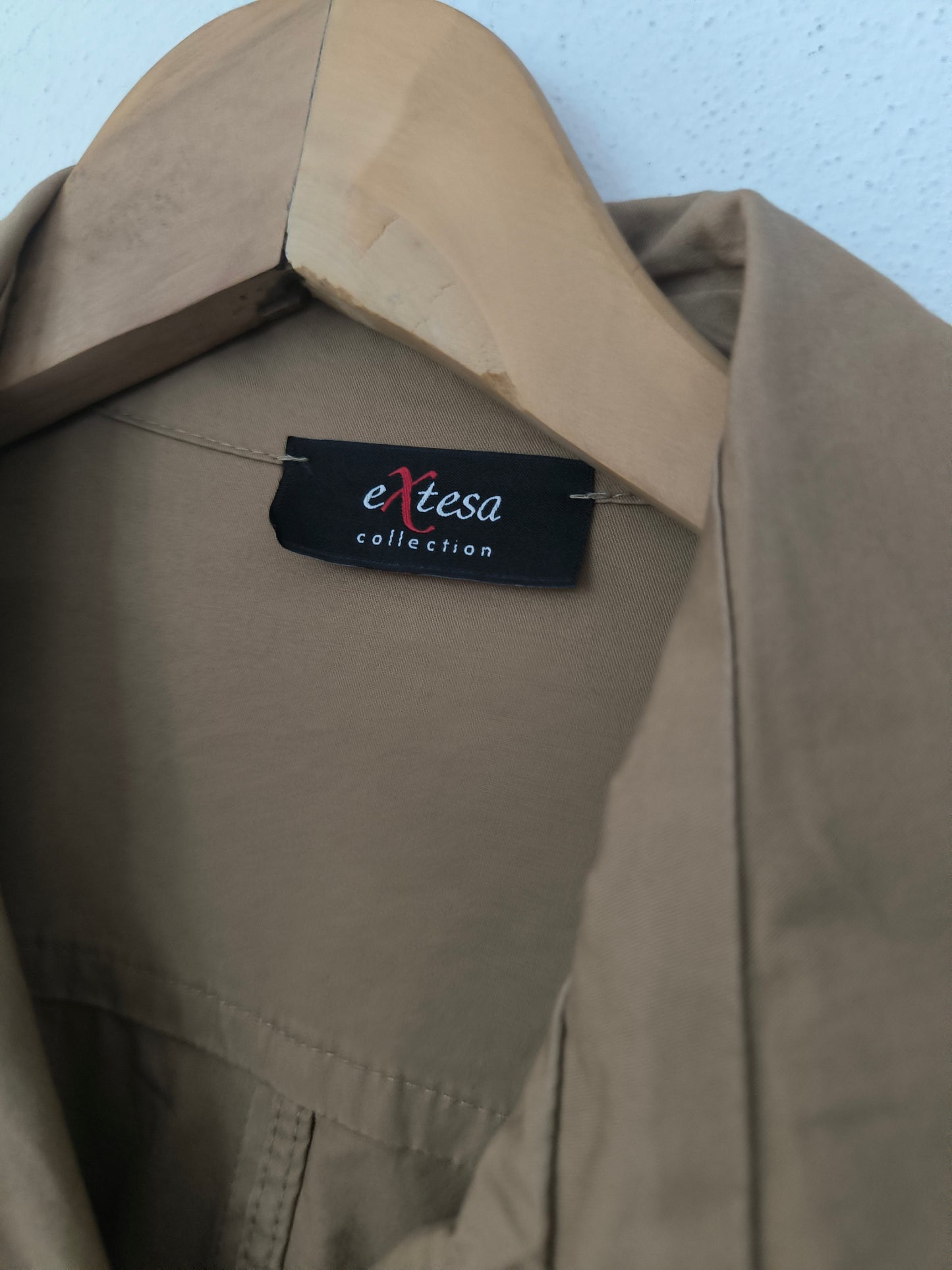 Trench cammello in cotone
