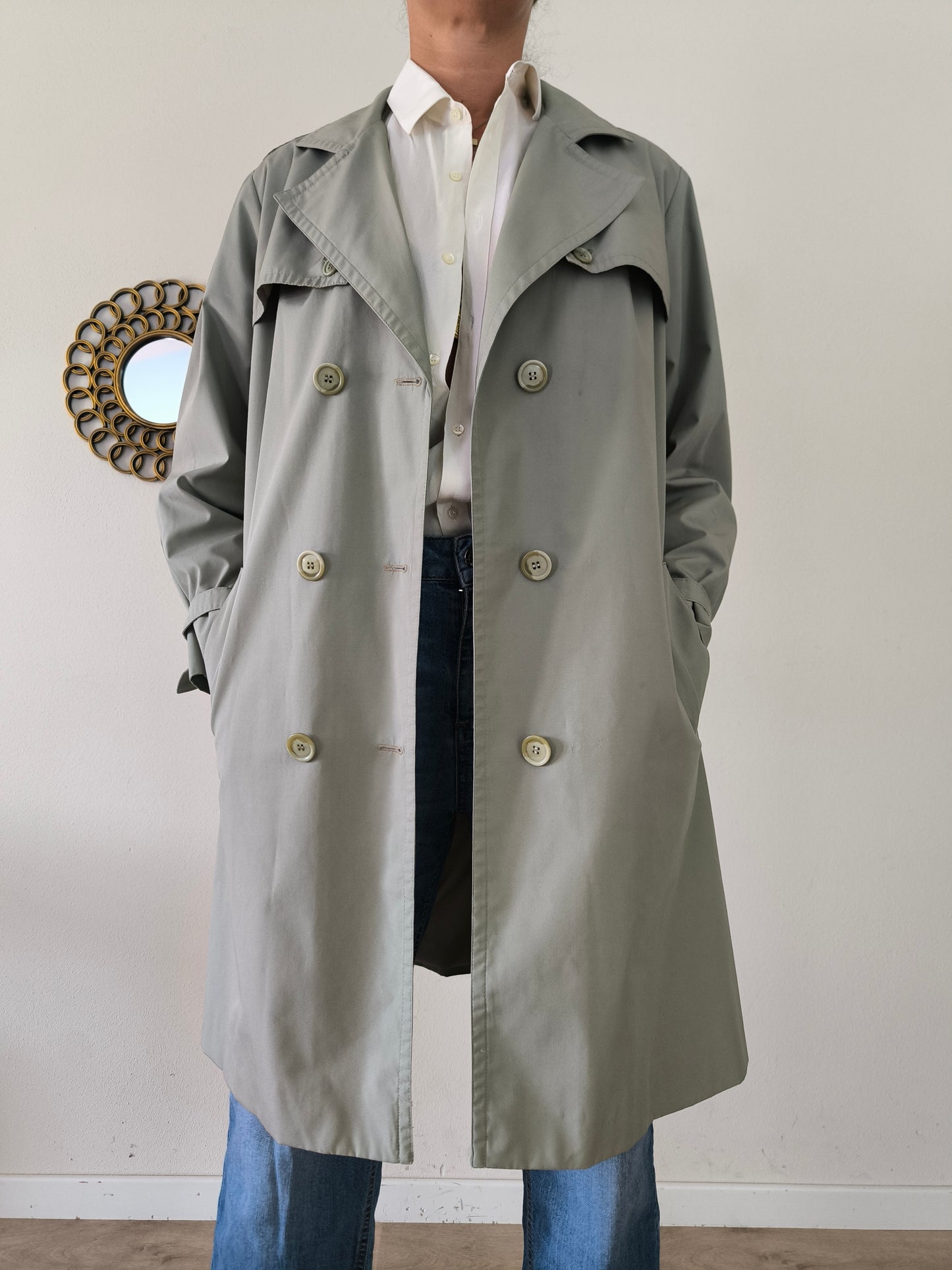 Trench menta/ ghiaccio vintage Arielle
