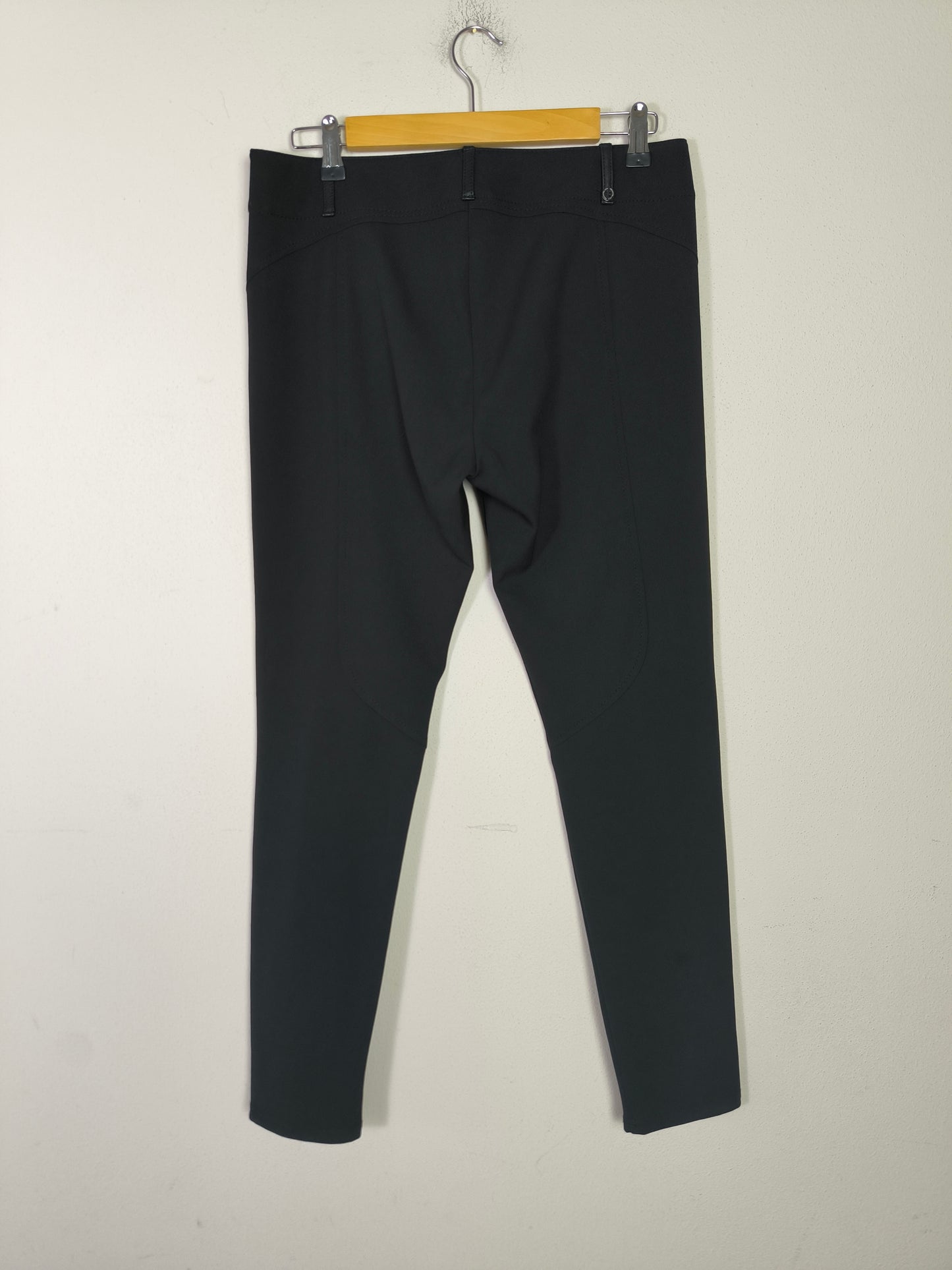 Pantalone aderente nero PennyBlack con inserti in pelle tg 44