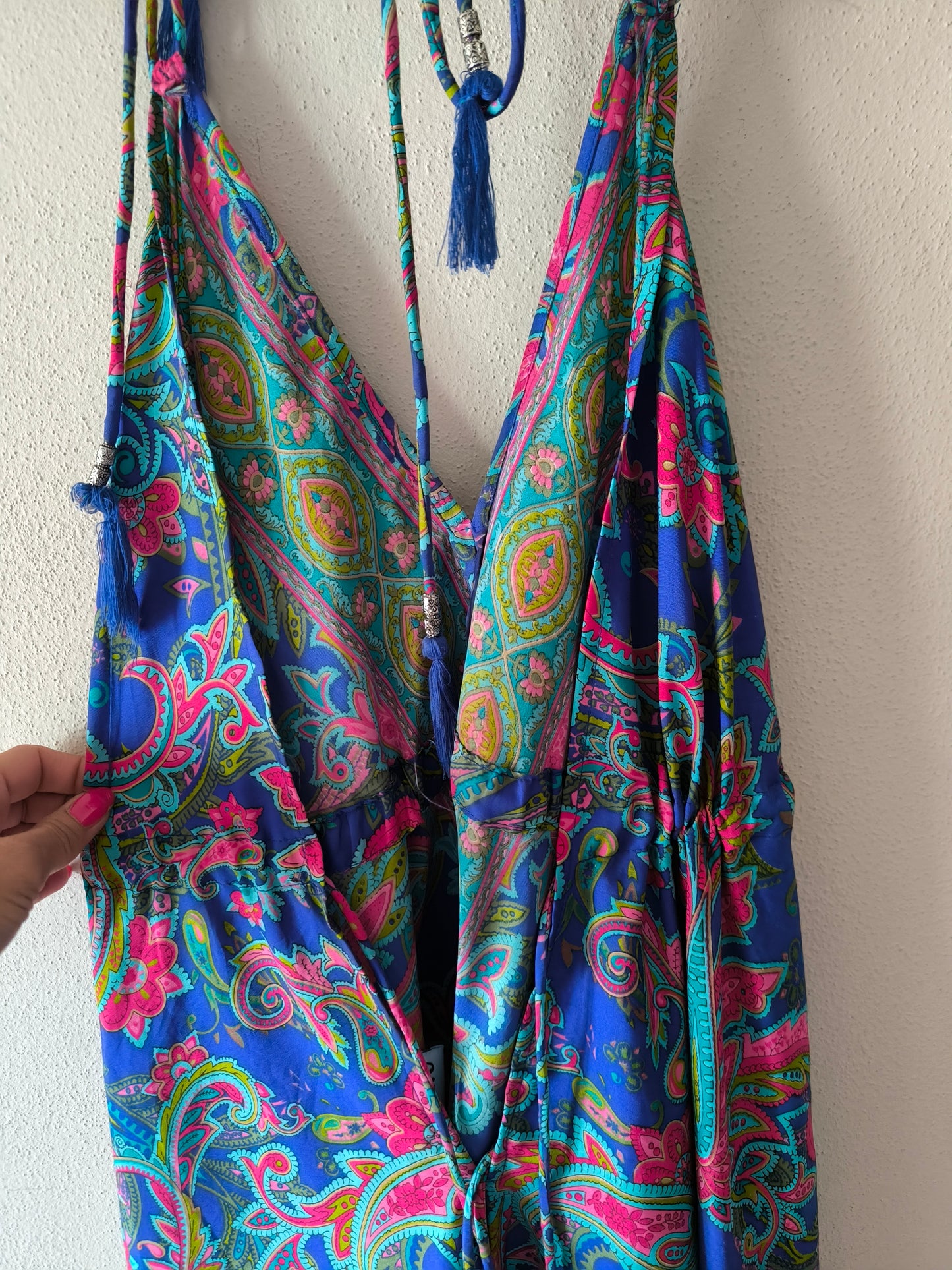 Abito Boho in misto seta tg U