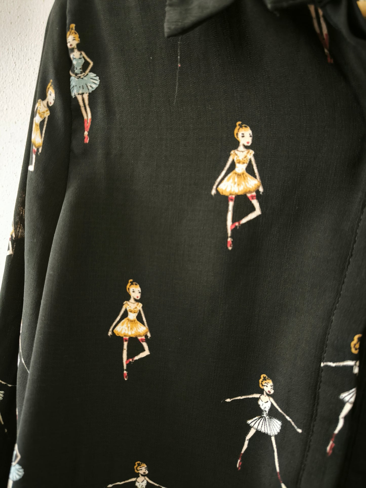 Camicia con ballerine nera