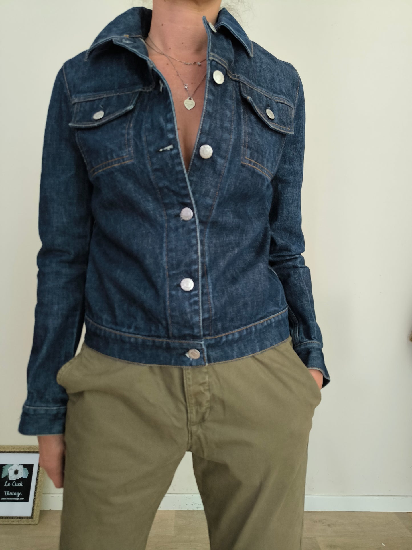 Giubbino in denim Helmut Lang tg S