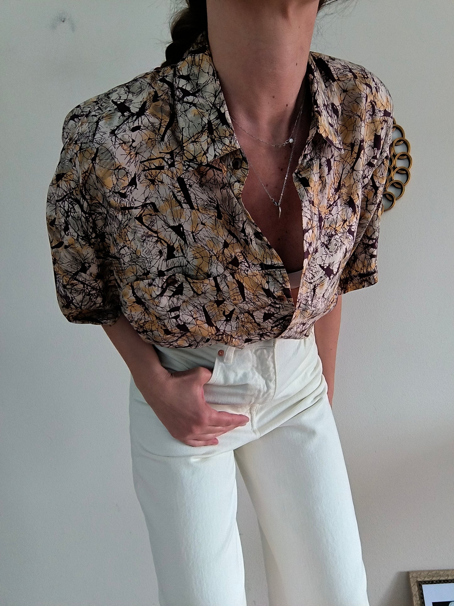 Camicia vintage unisex pura seta