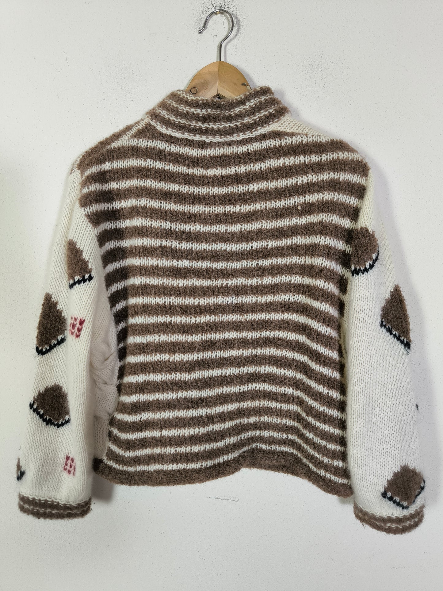 Maglione vintage fantasia in lana alpaca