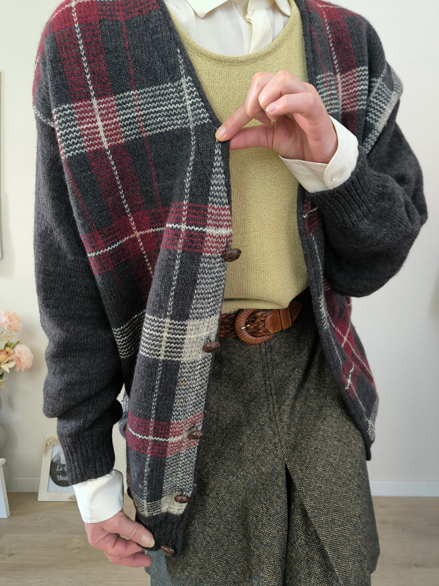 Cardigan Pancari pura lana fit over