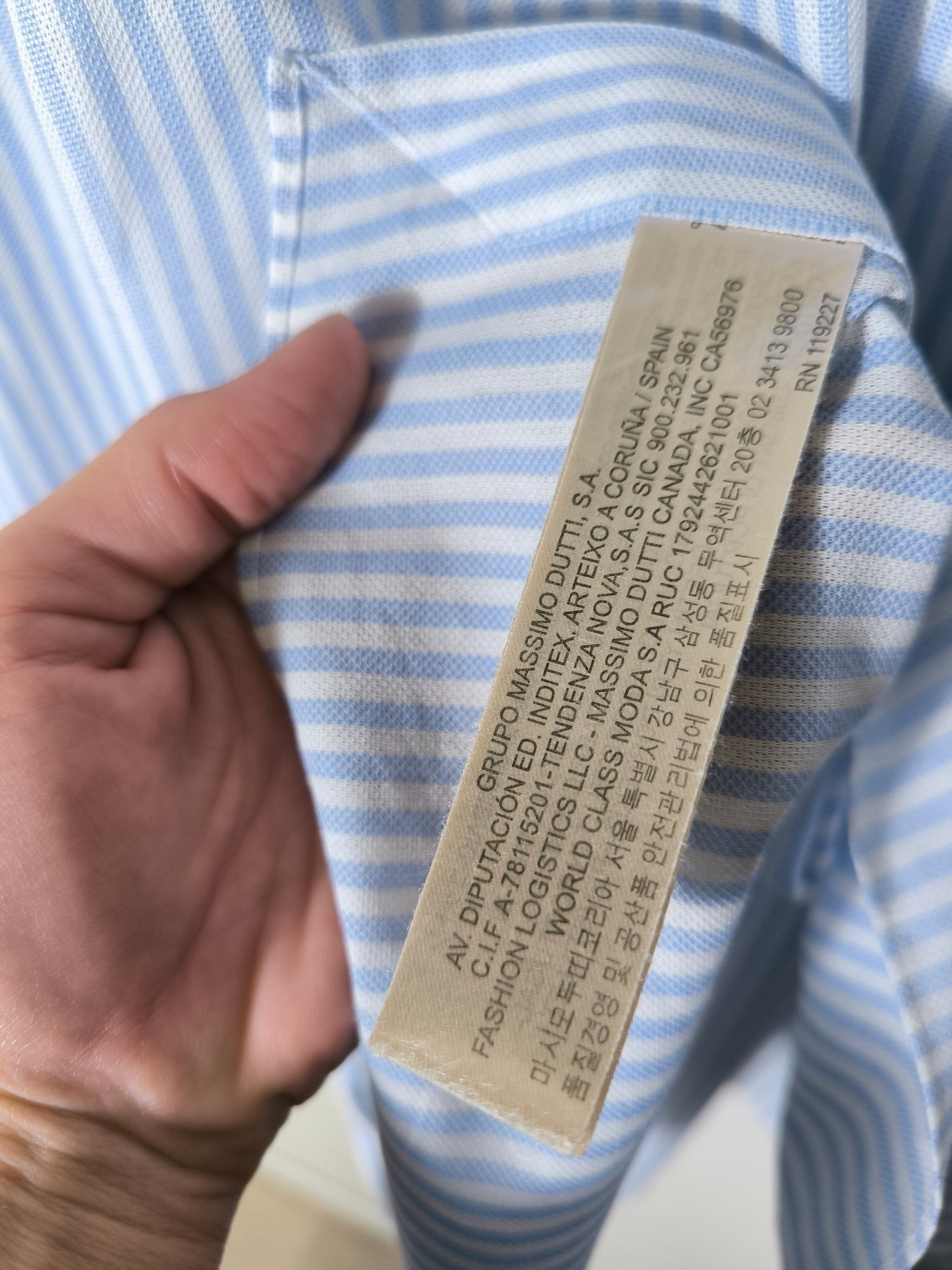Camicia rigata in cotone Massimo Dutti