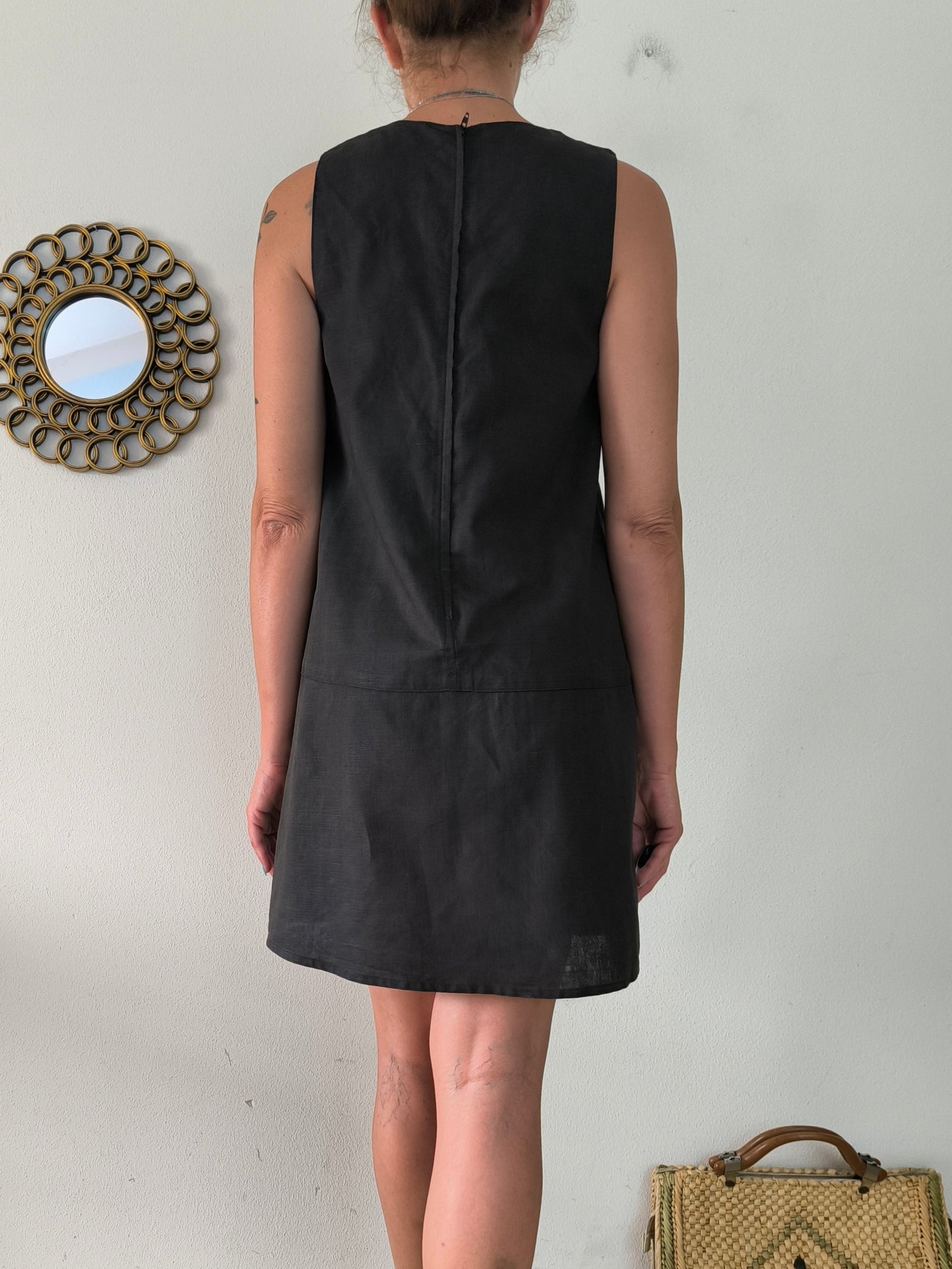 Abito vintage Egoiste in lino e cotone
