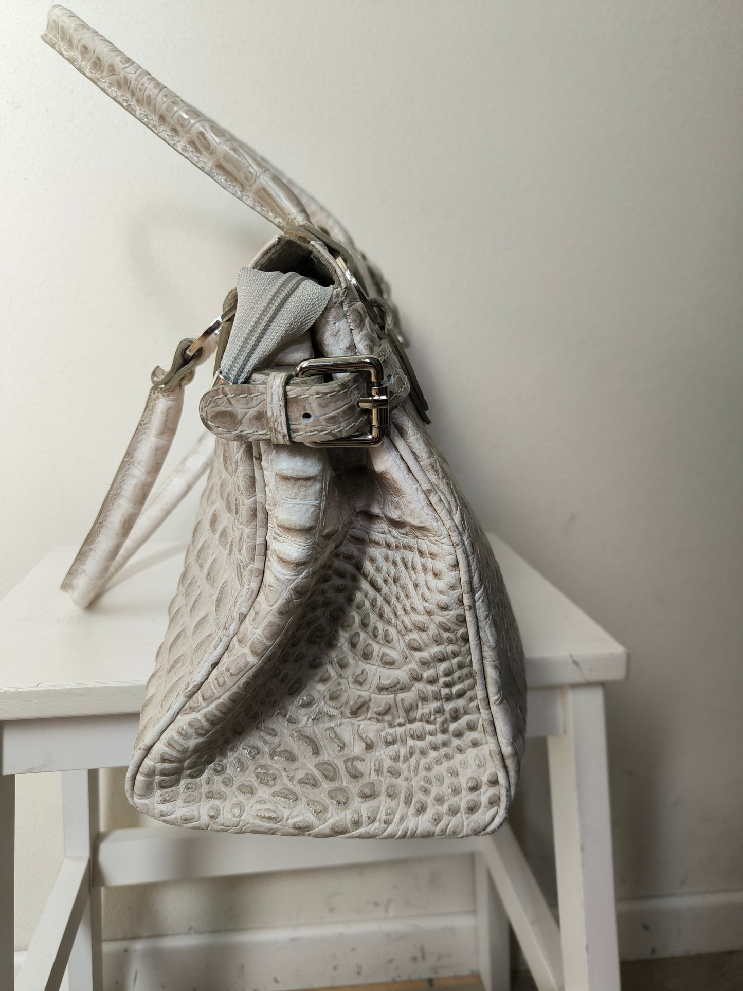 Borsa tote vera pelle ghiaccio