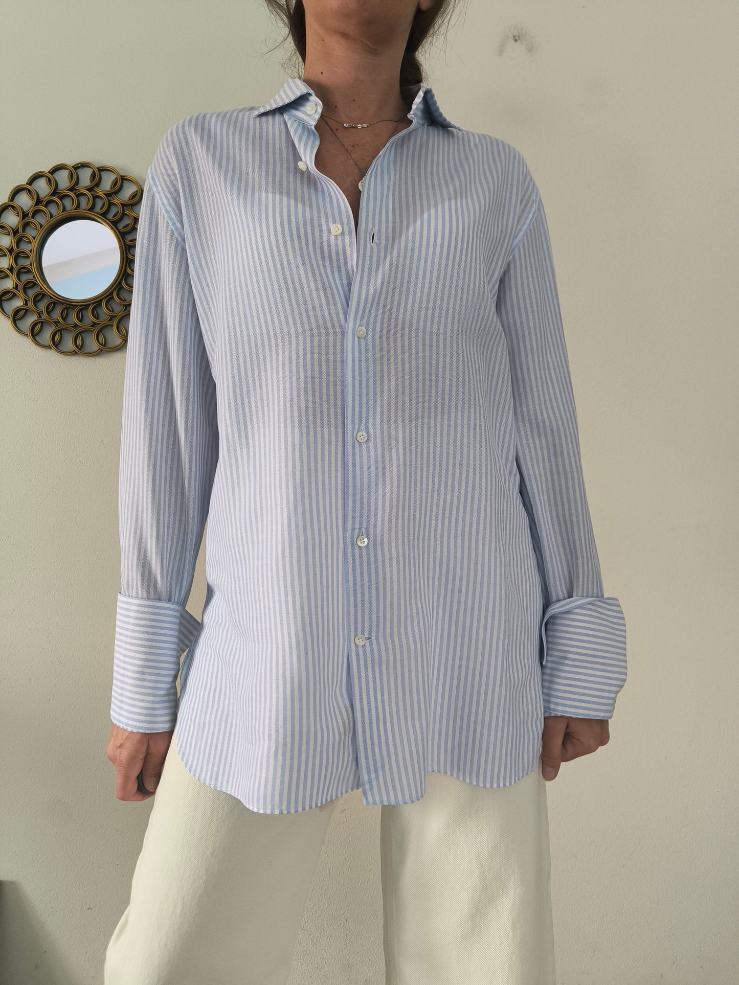 Camicia rigata in cotone Massimo Dutti