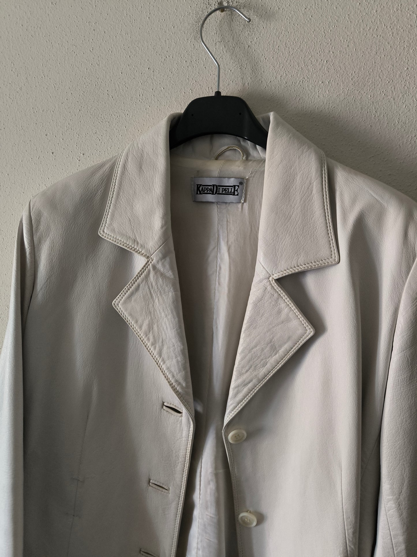 Blazer vera pelle bianco