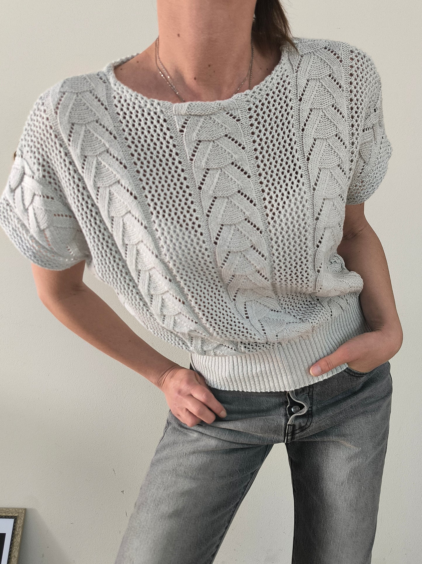 Maglia Pepperone vintage ghiaccio