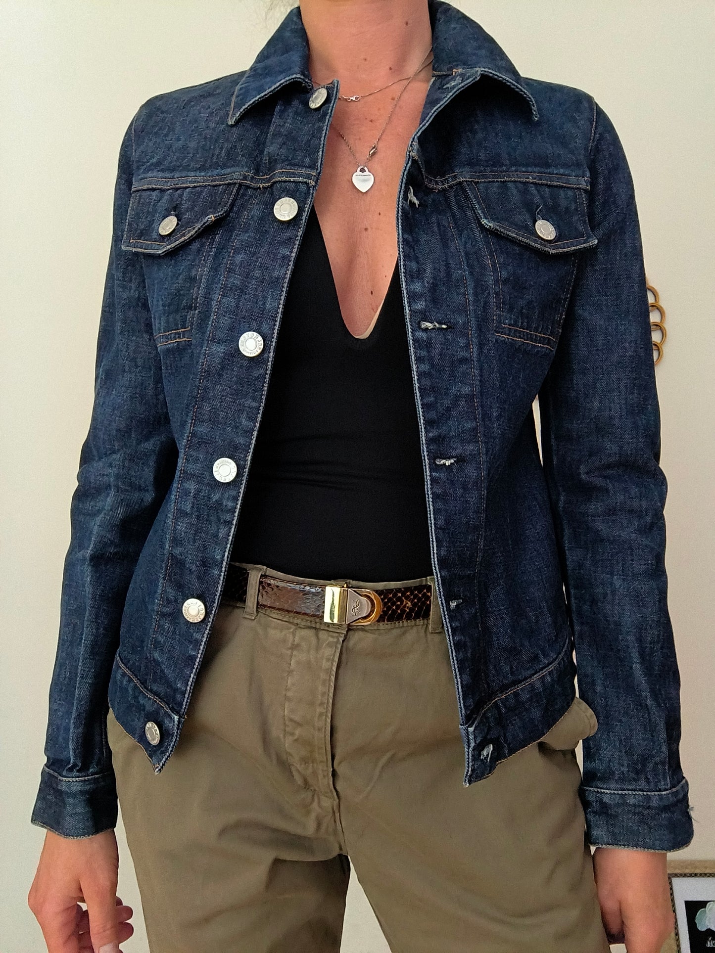 Giubbino in denim Helmut Lang tg S