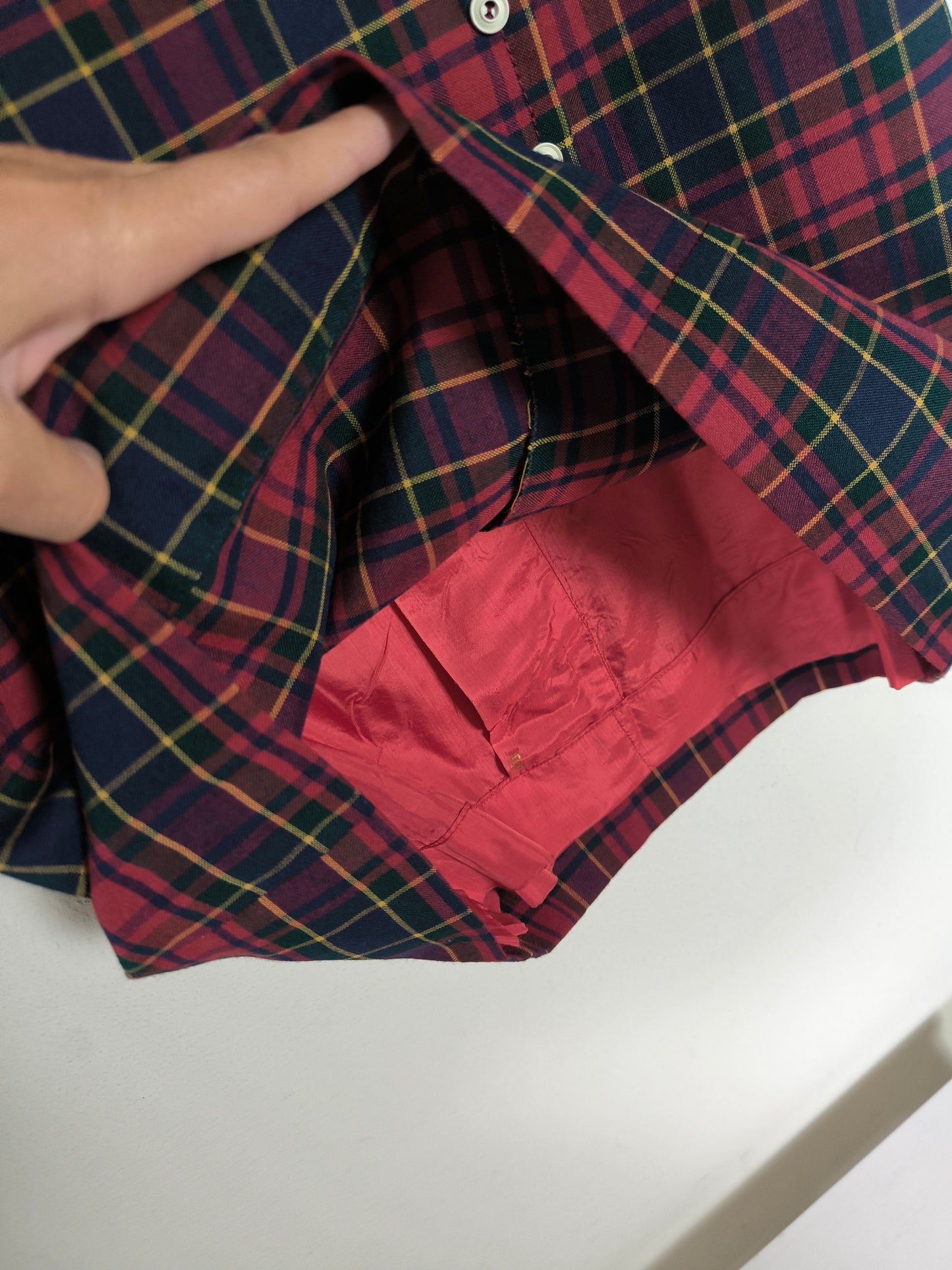 Abito vintage in tartan rosso tg XS