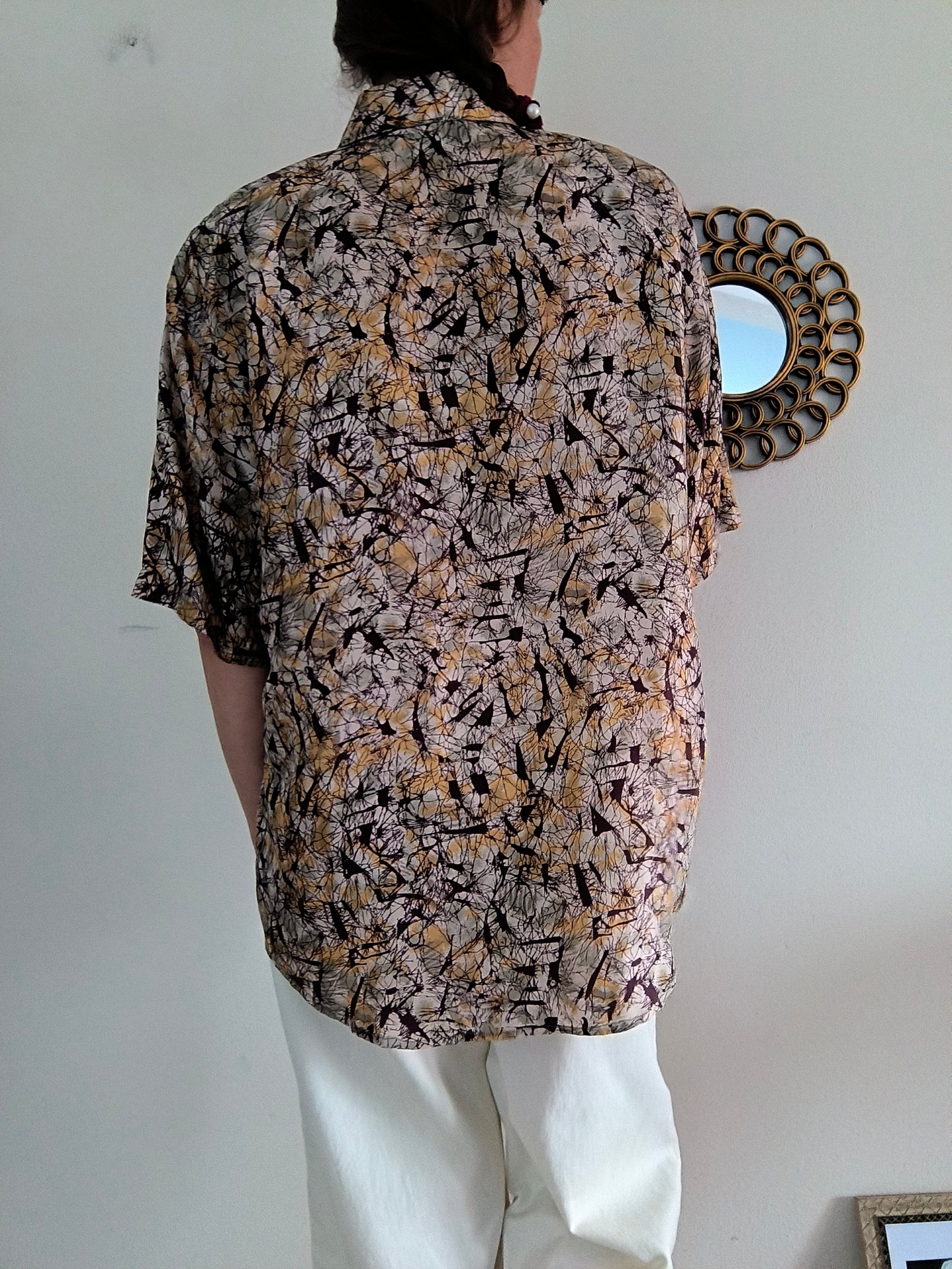 Camicia vintage unisex pura seta