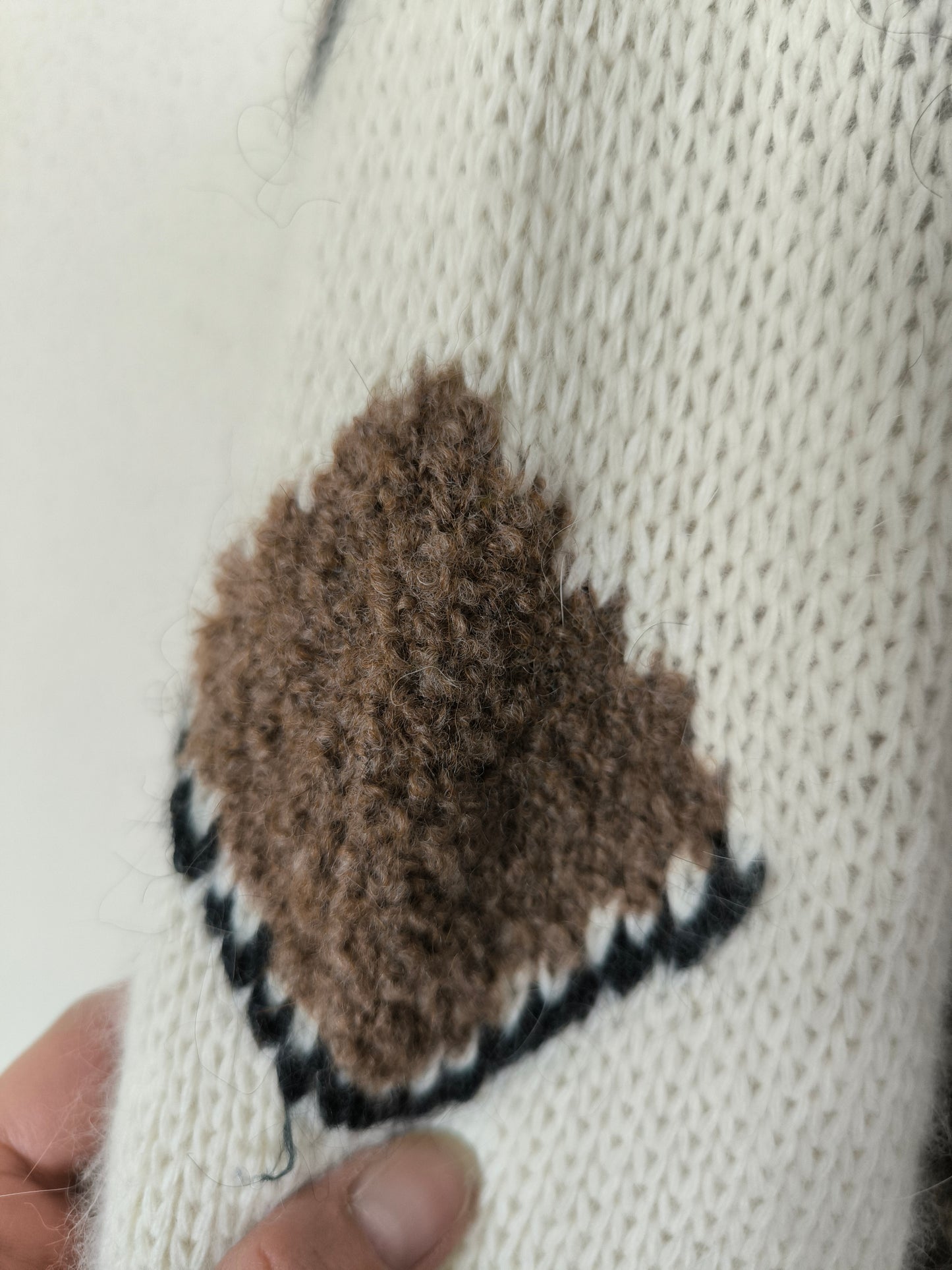 Maglione vintage fantasia in lana alpaca