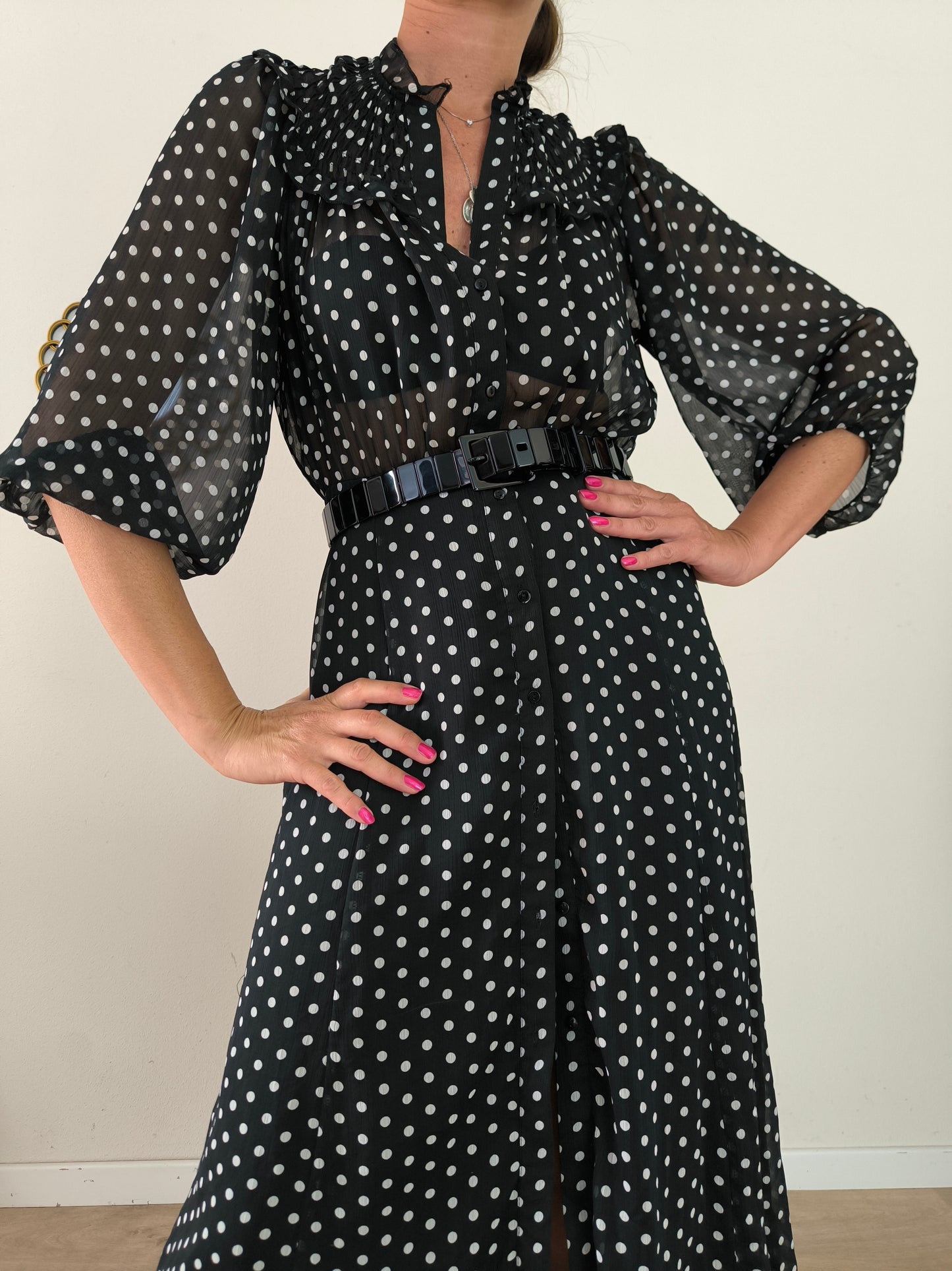 Zara Abito Polka Dots nero