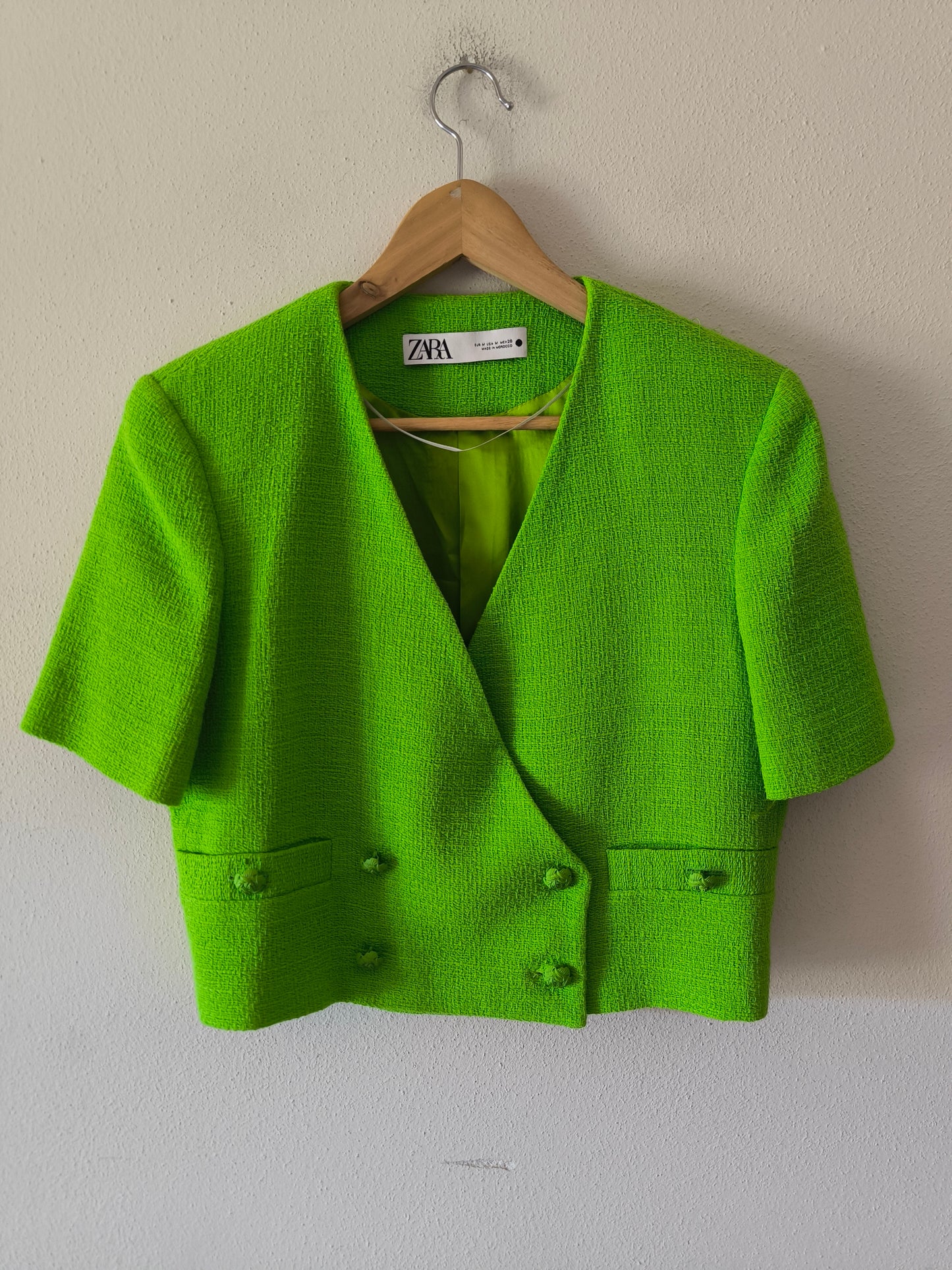 Blazer corto Zara verde