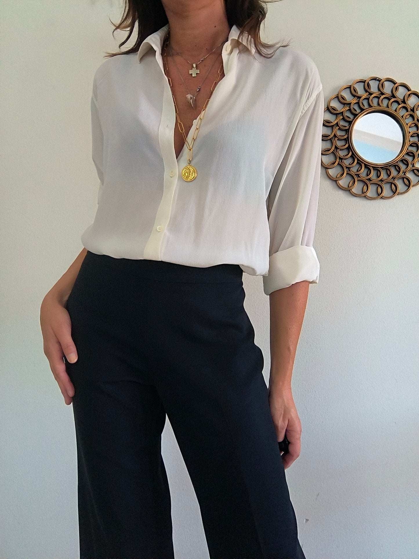 Camicetta bianca Rinaldi in seta