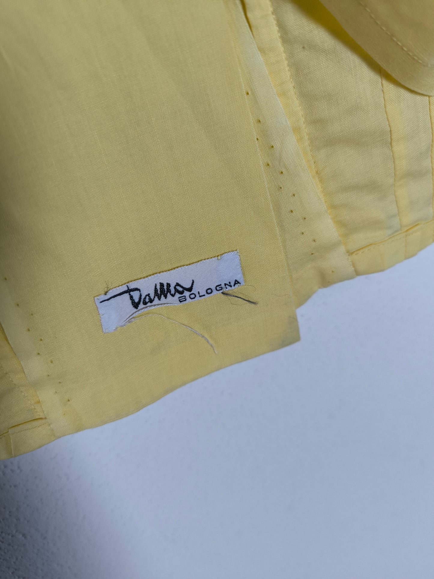 Camicia 1950's in cotone giallo crema tg S