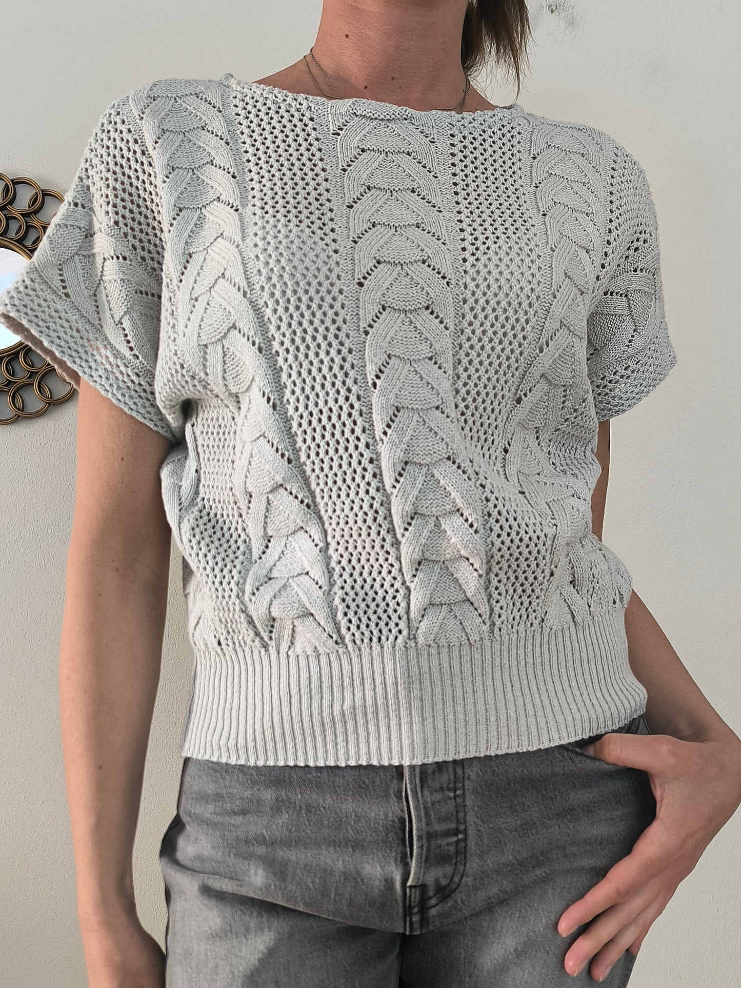Maglia Pepperone vintage ghiaccio