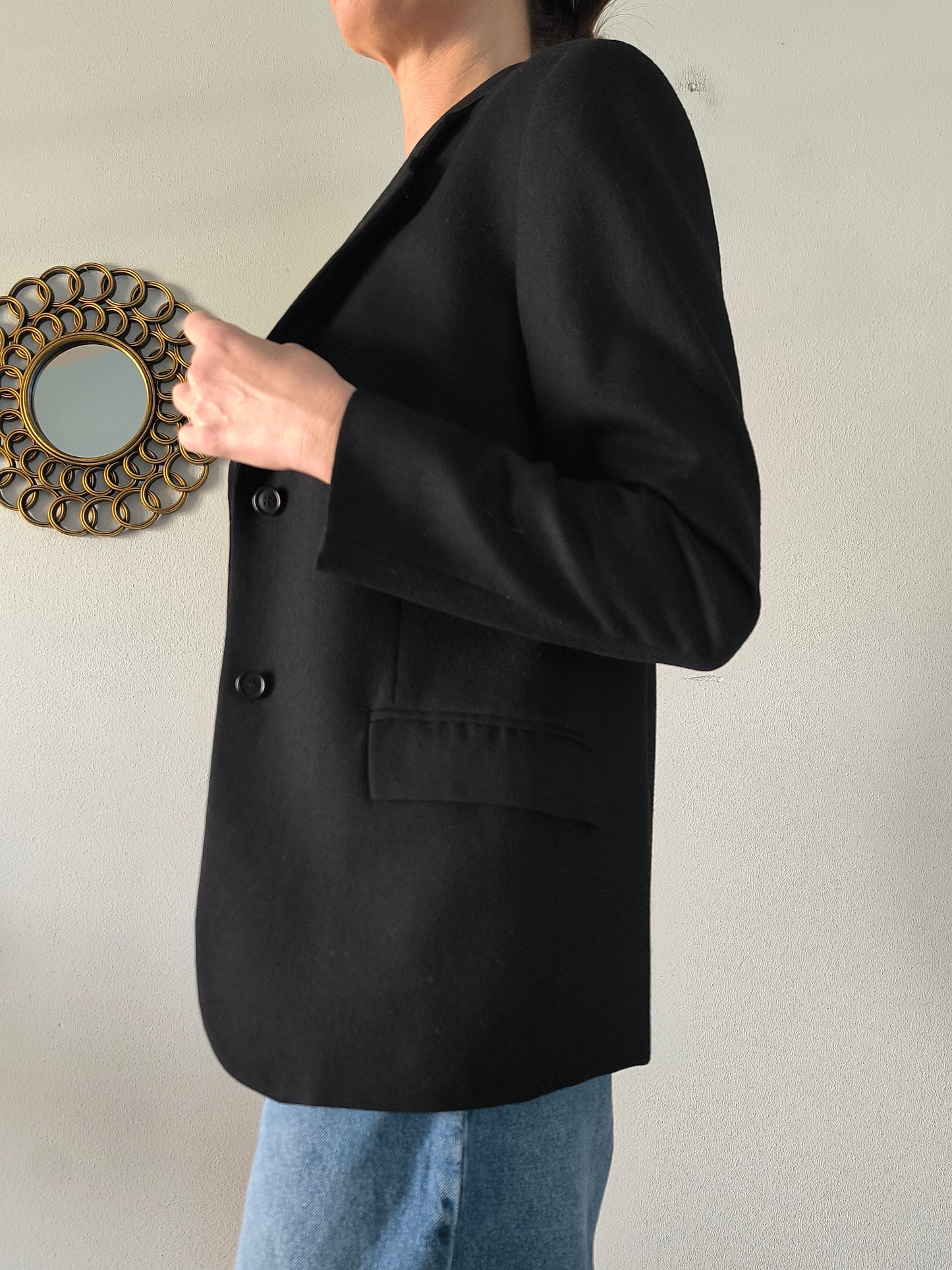 Blazer nero pura lana vergine tg 42