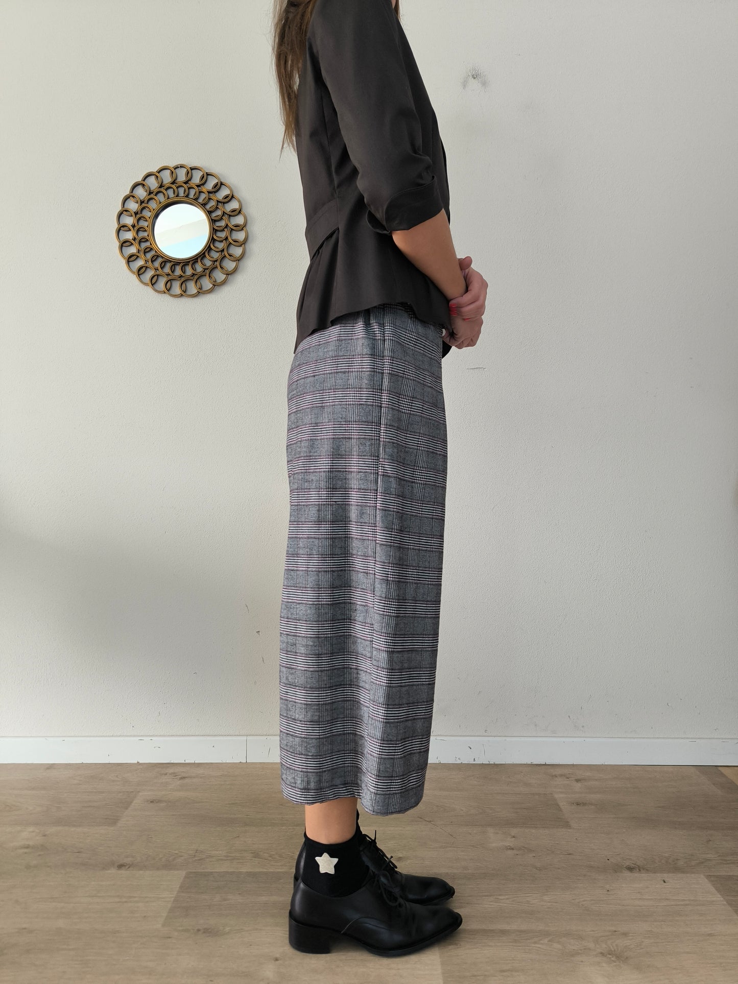 Pantalone ampio Susy Mix fantasia principe di Galles tg