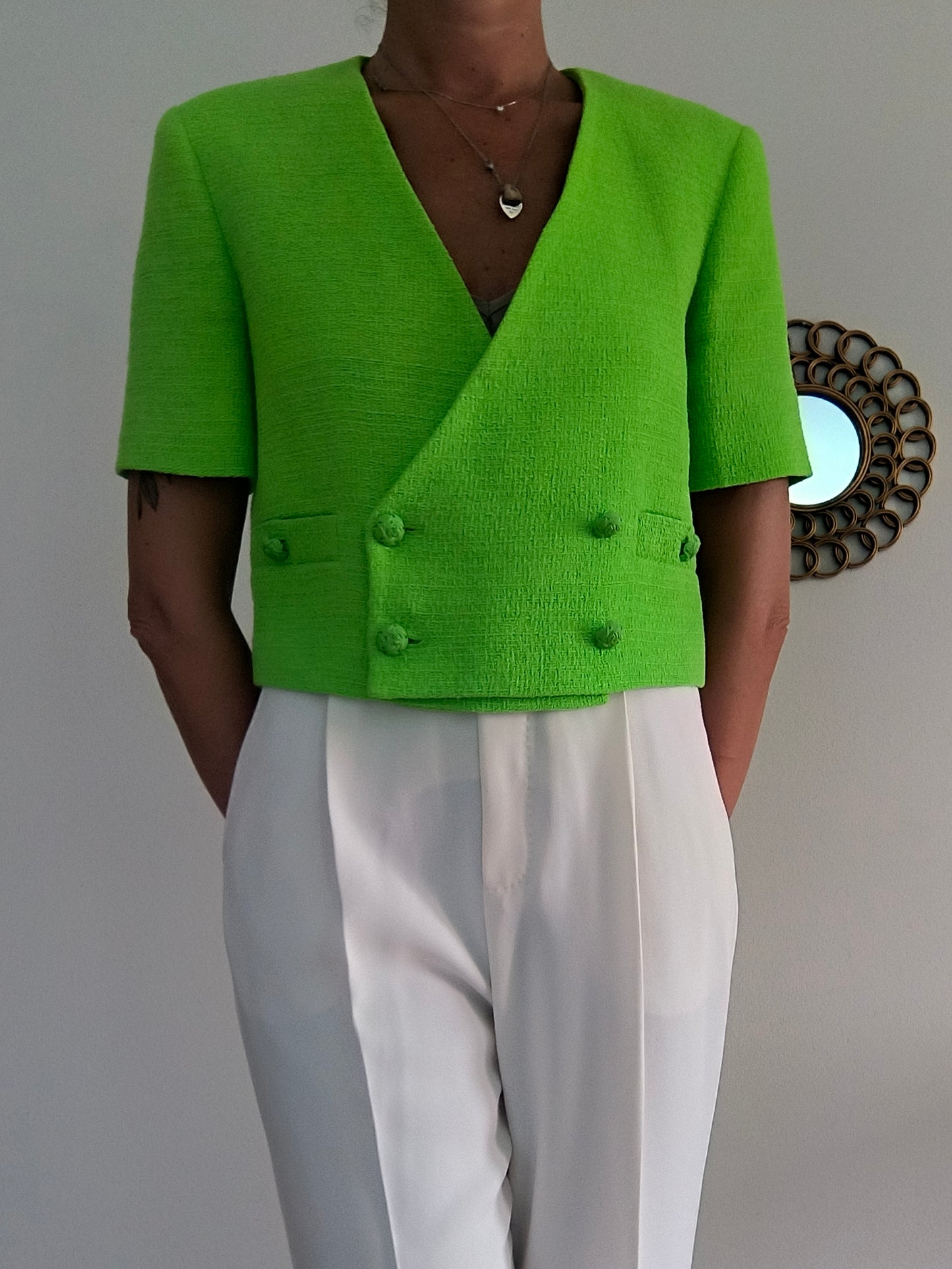 Blazer corto Zara verde