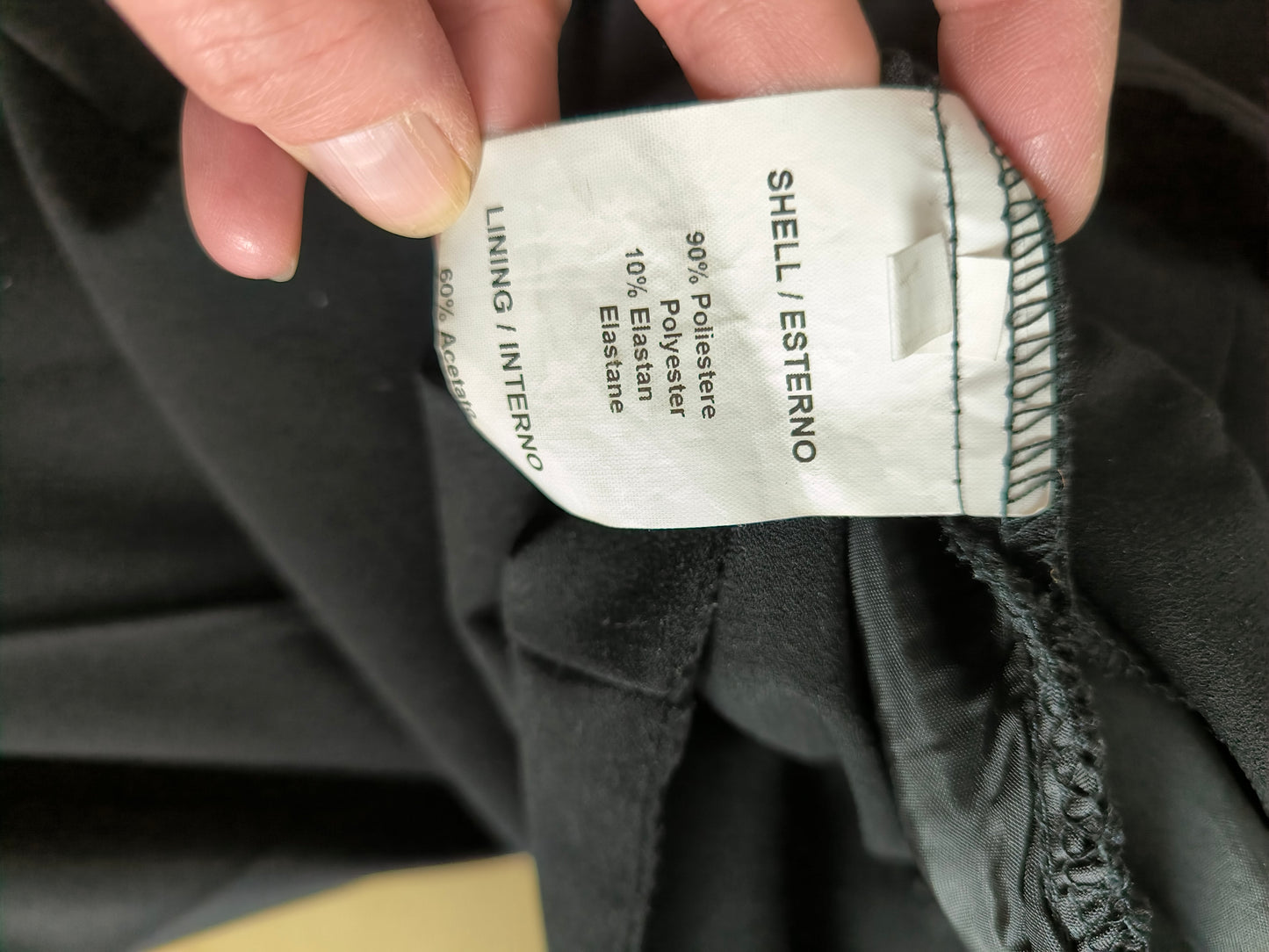 Pantalone Vicolo nero tg M con bretelle removibili
