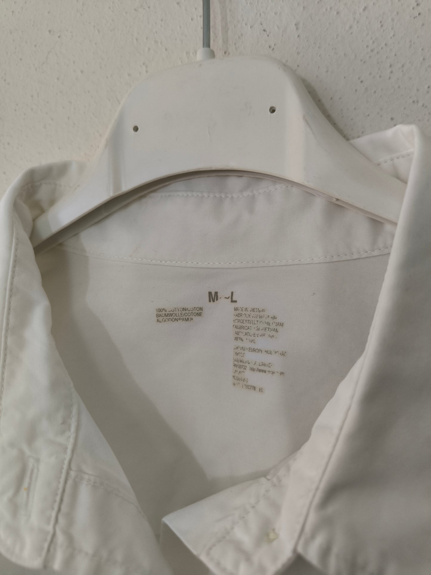 Camicia puro cotone bianca relaxed fit