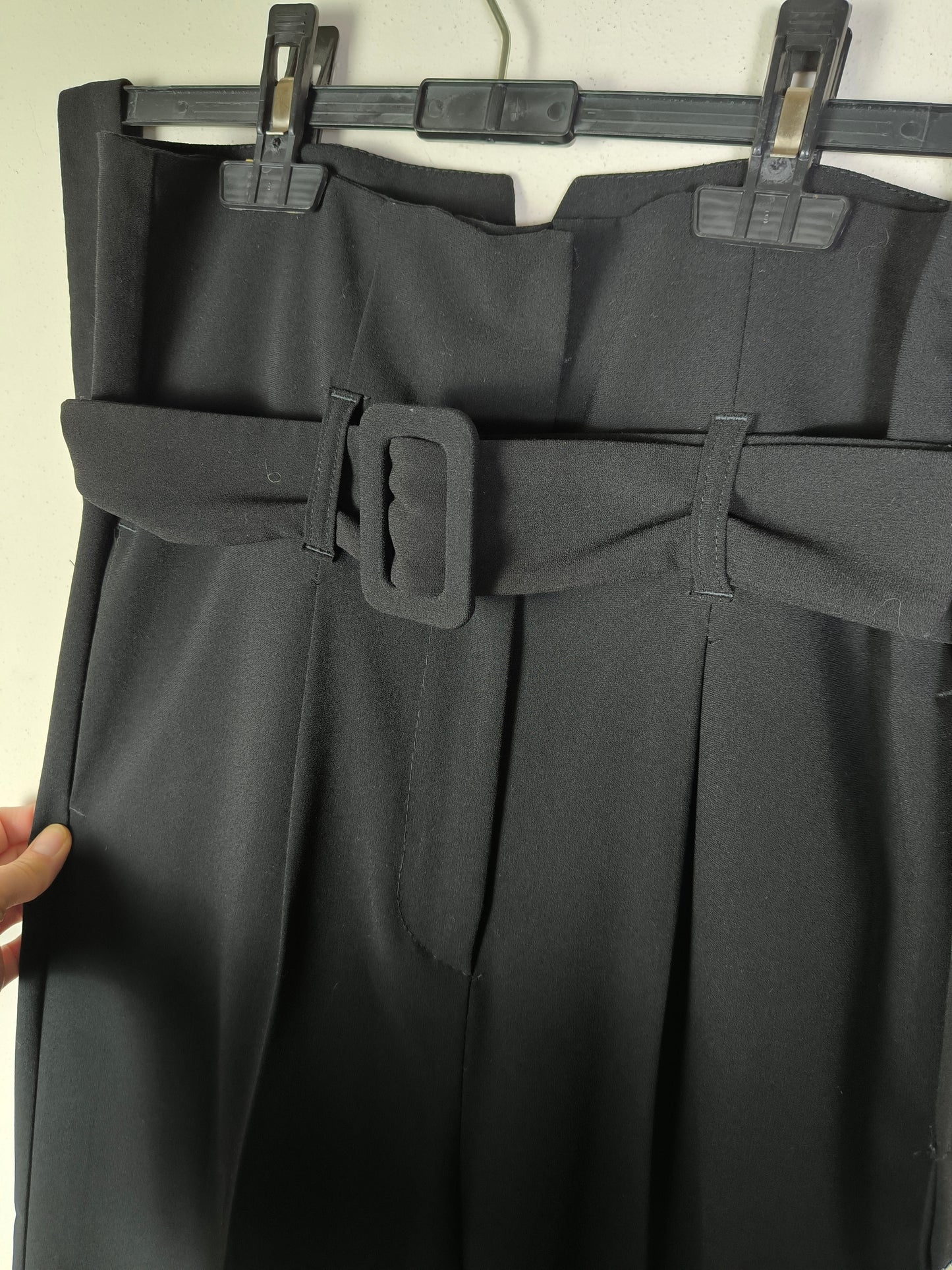 Pantalone Vicolo nero tg M con bretelle removibili