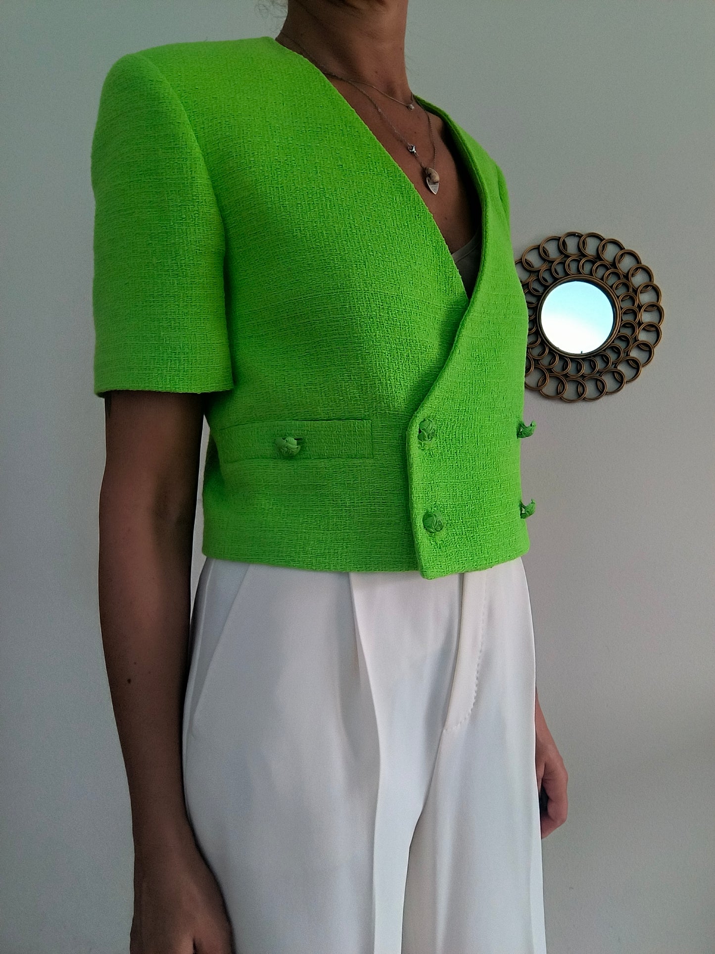 Blazer corto Zara verde