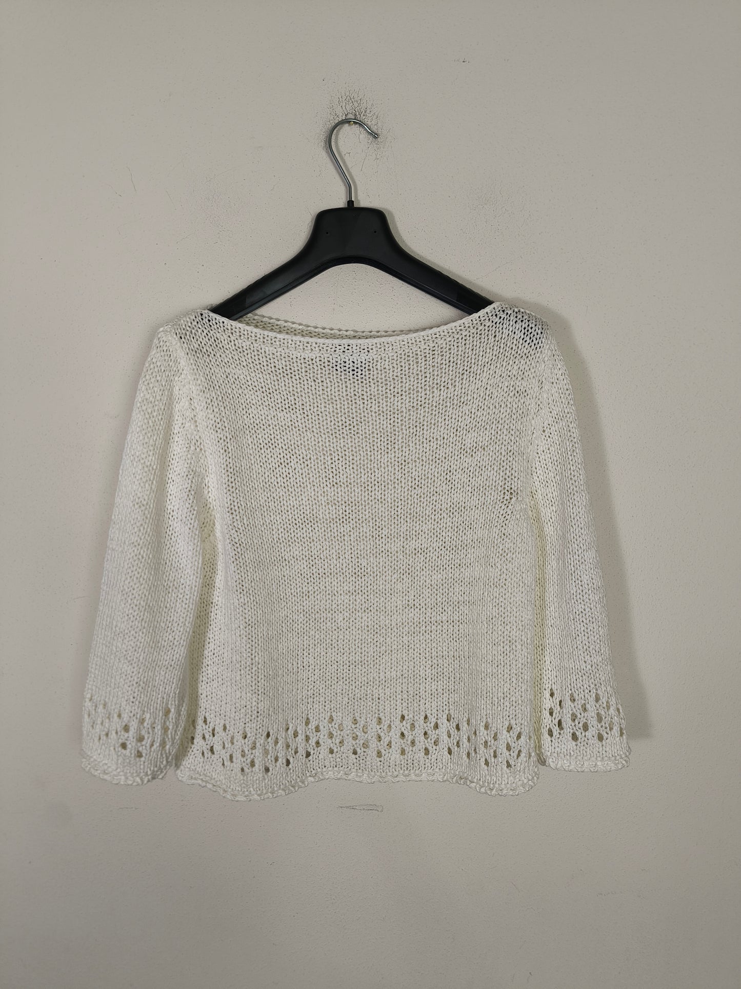 Maglioncino in cotone bianco tg M/L