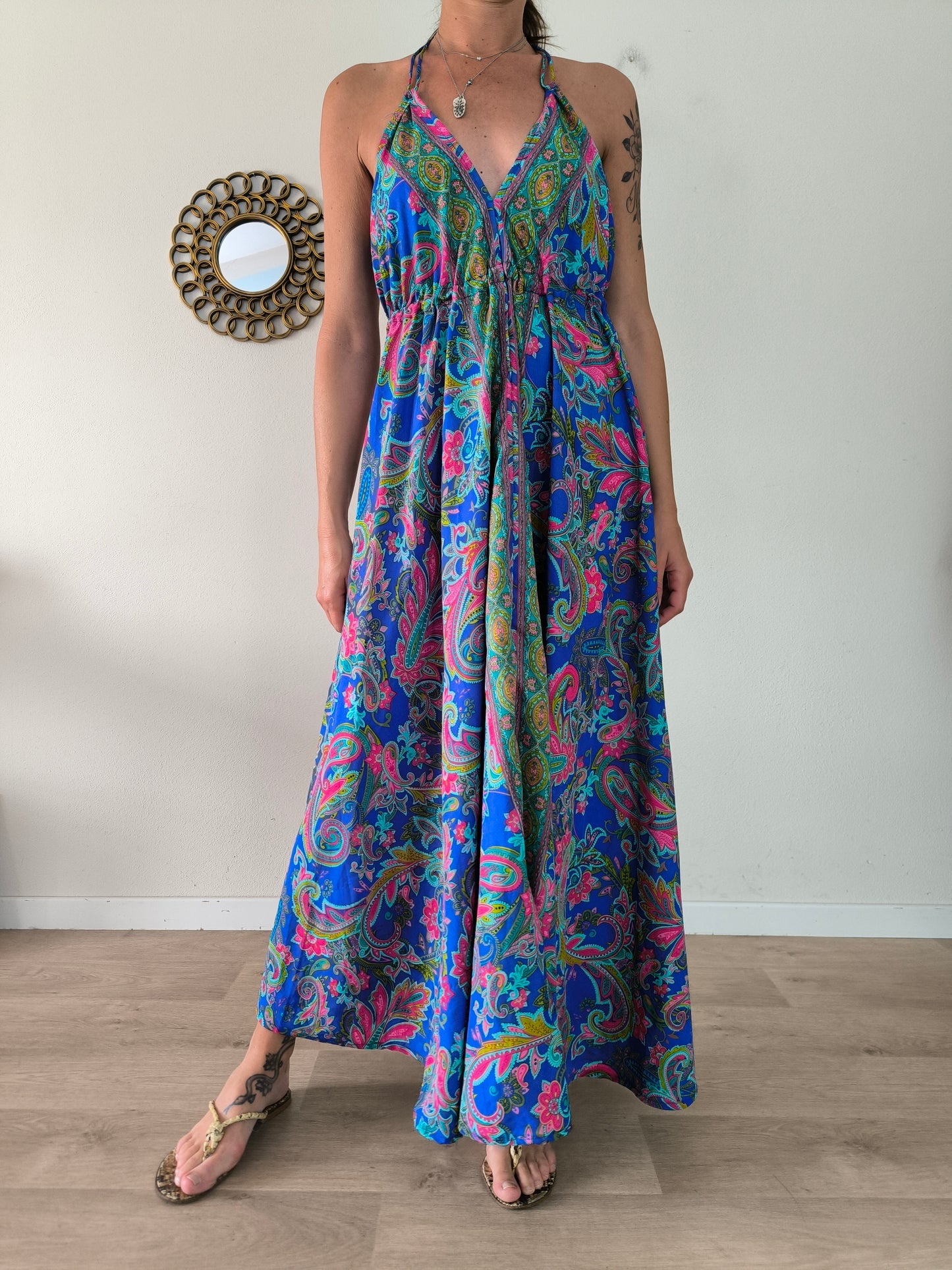 Abito Boho in misto seta tg U