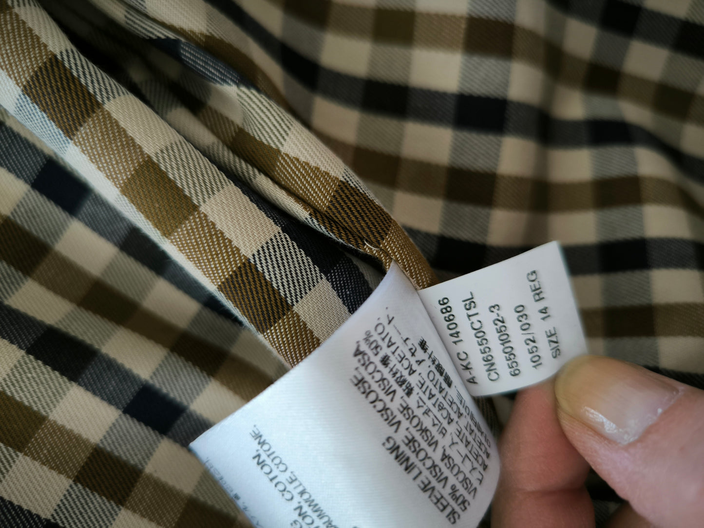 Trench Aquascutum made in England tg UK 14