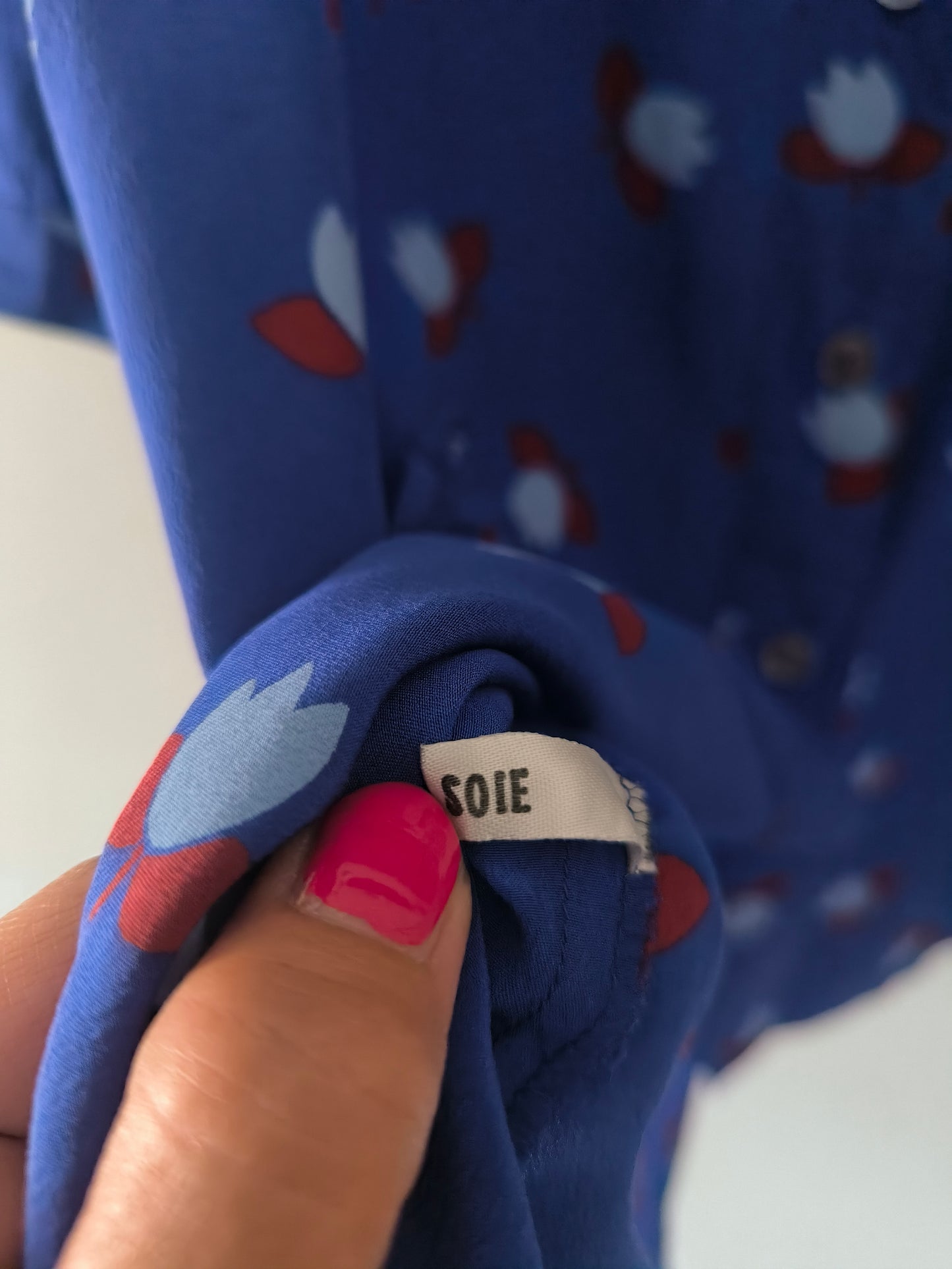 Camicetta seta blu