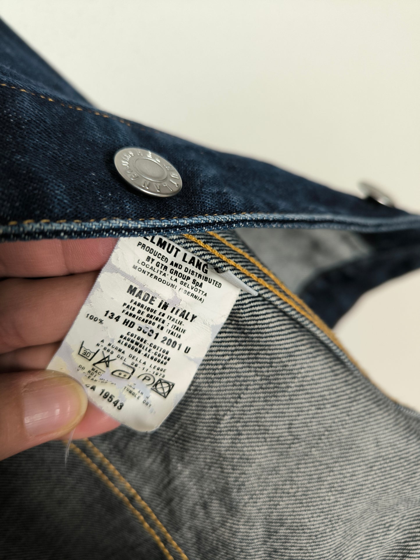Giubbino in denim Helmut Lang tg S