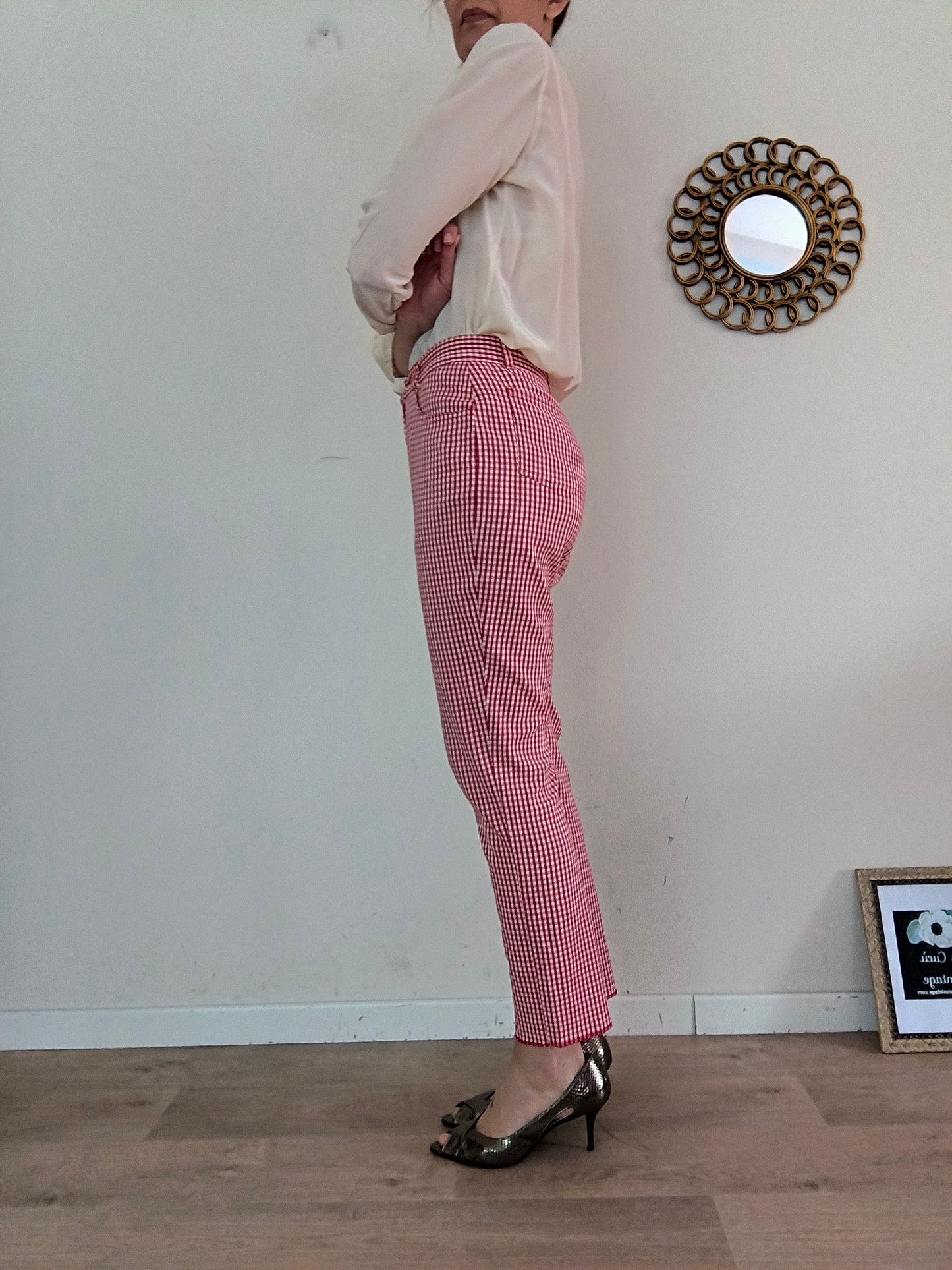 Pantalone vichy Blue Family Benetton