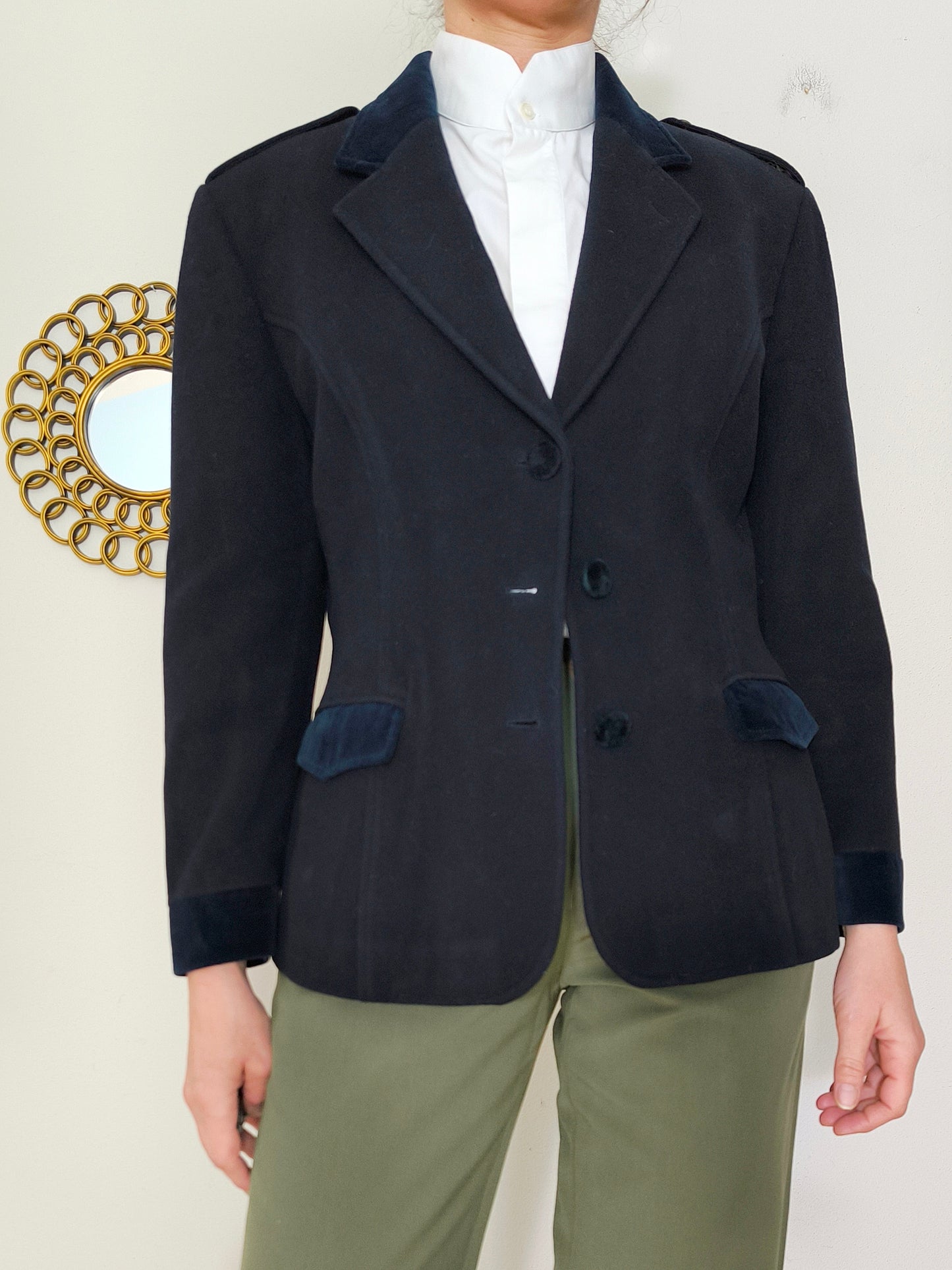 Blazer Filippo Alpi lana e cashmere color navy