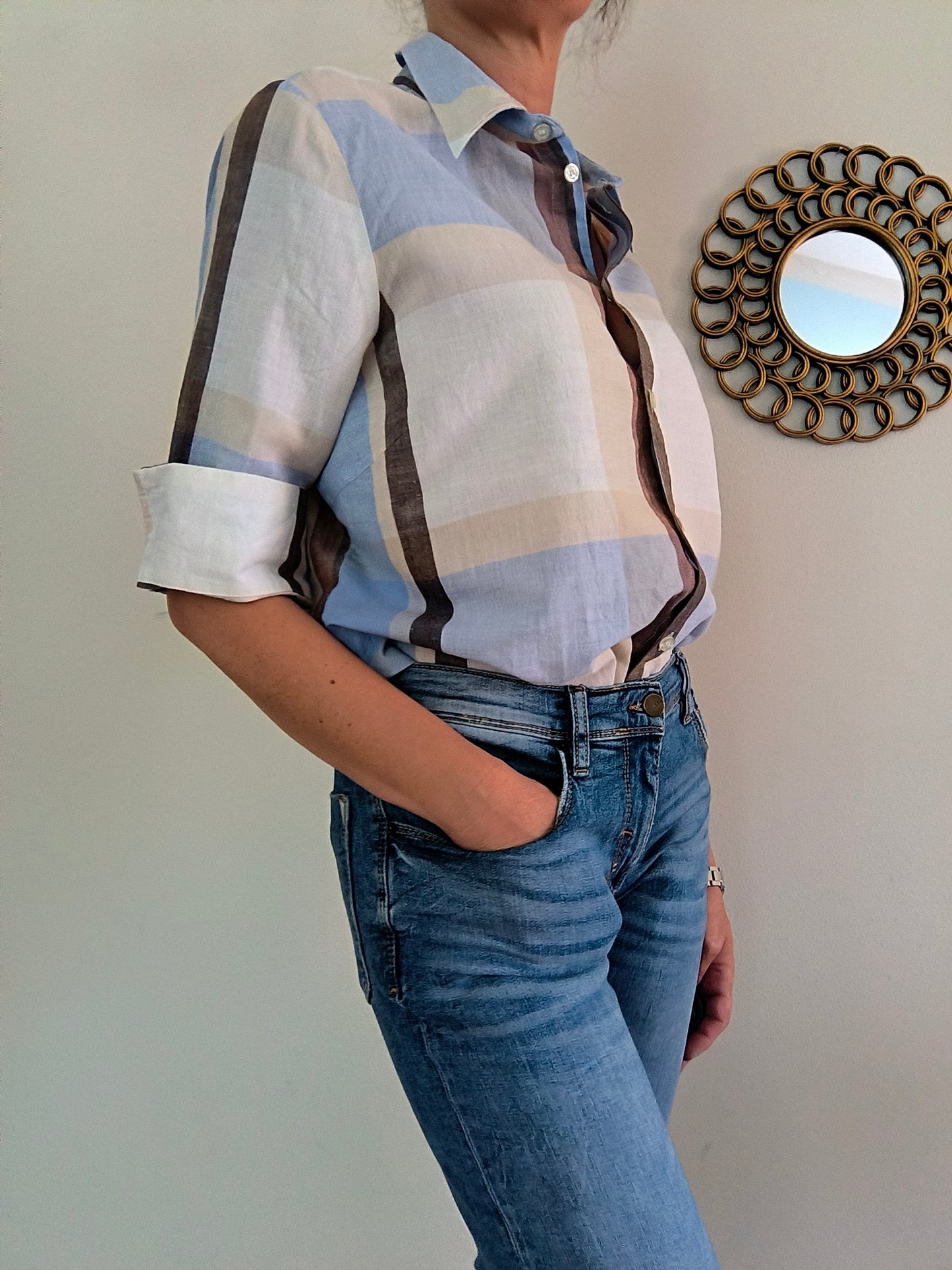 Camicia in cotone a quadri