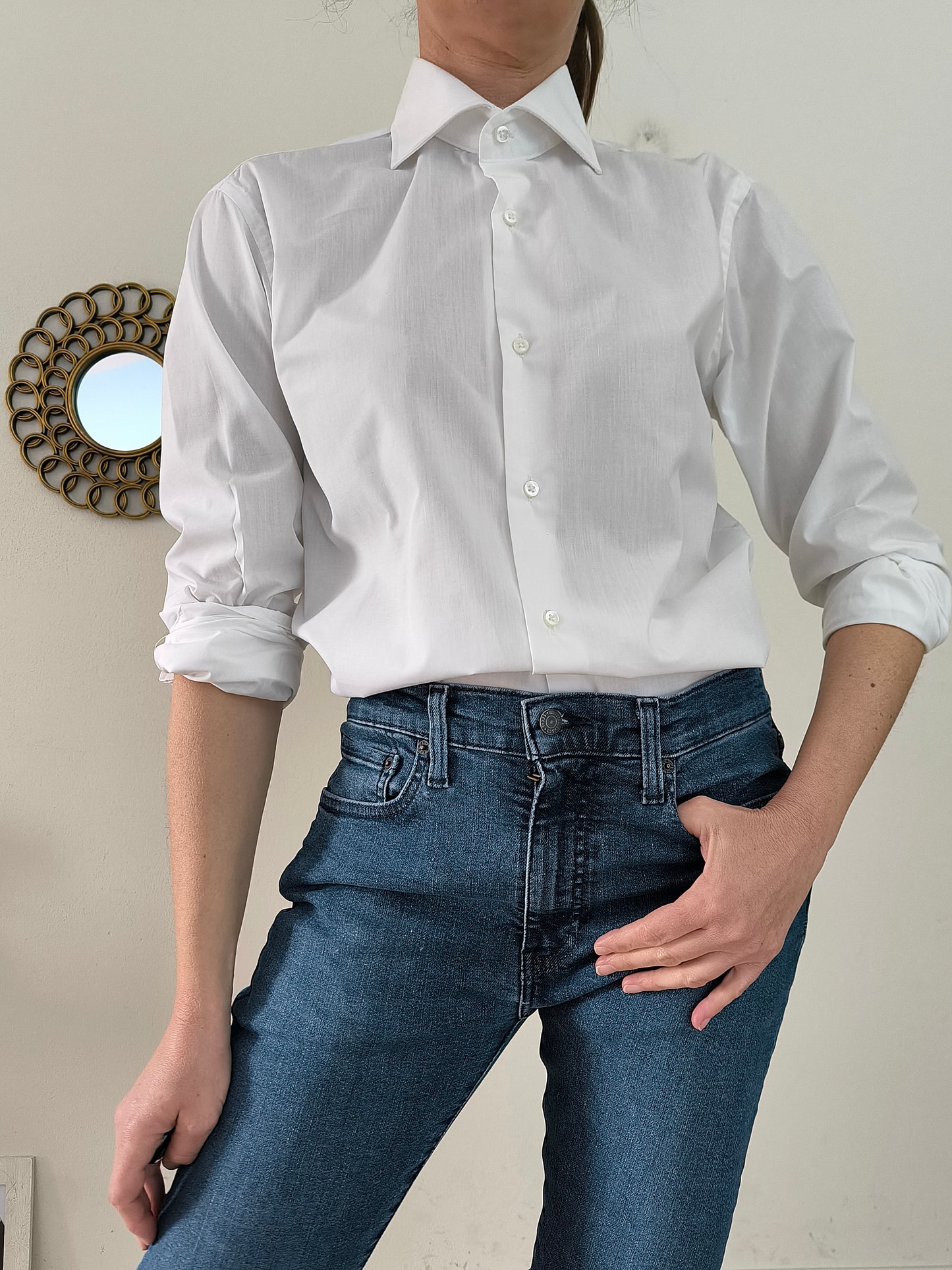 Camicia bianca puro cotone Keepman