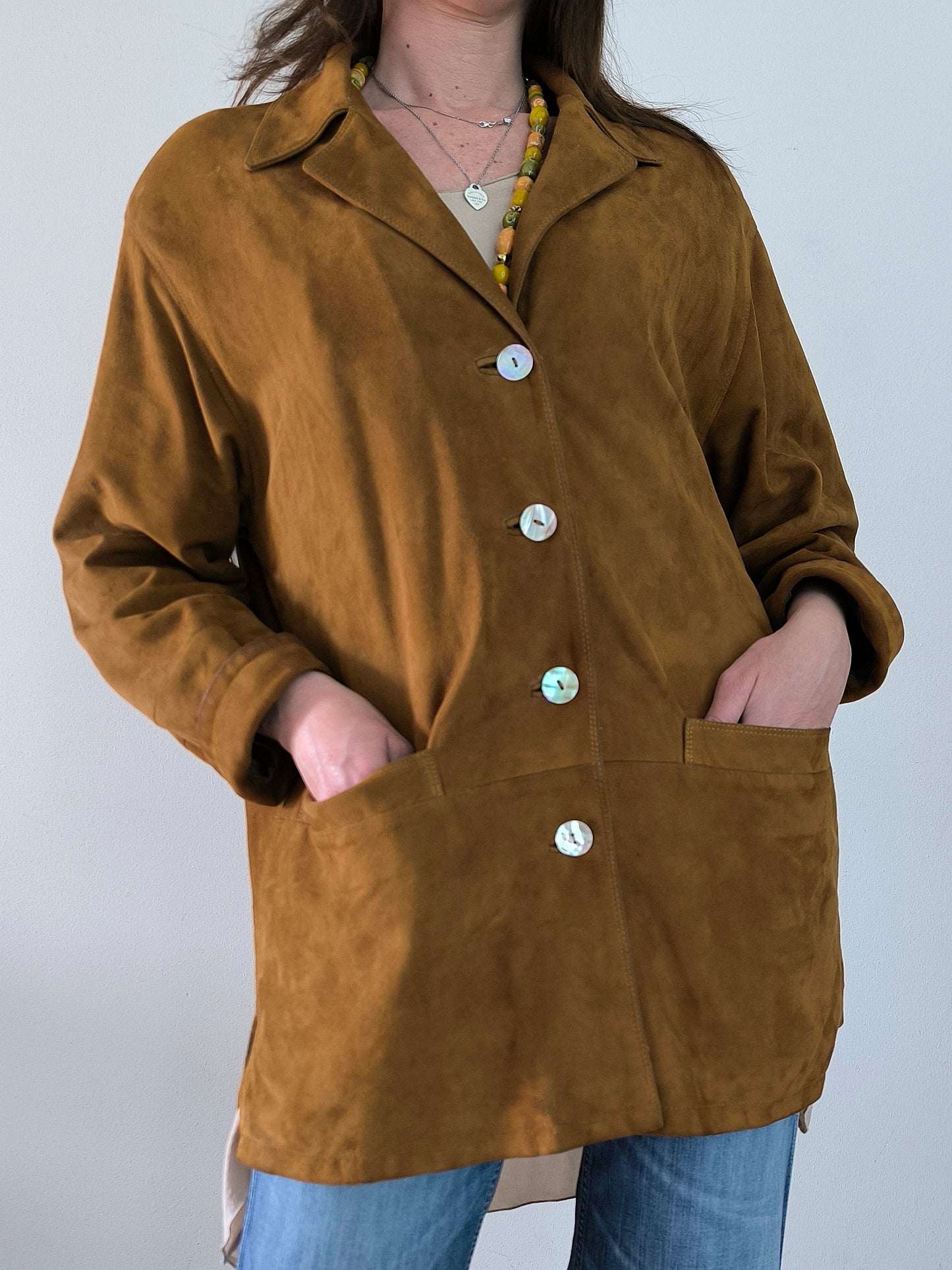Giacca in camoscio vintage tg M/L
