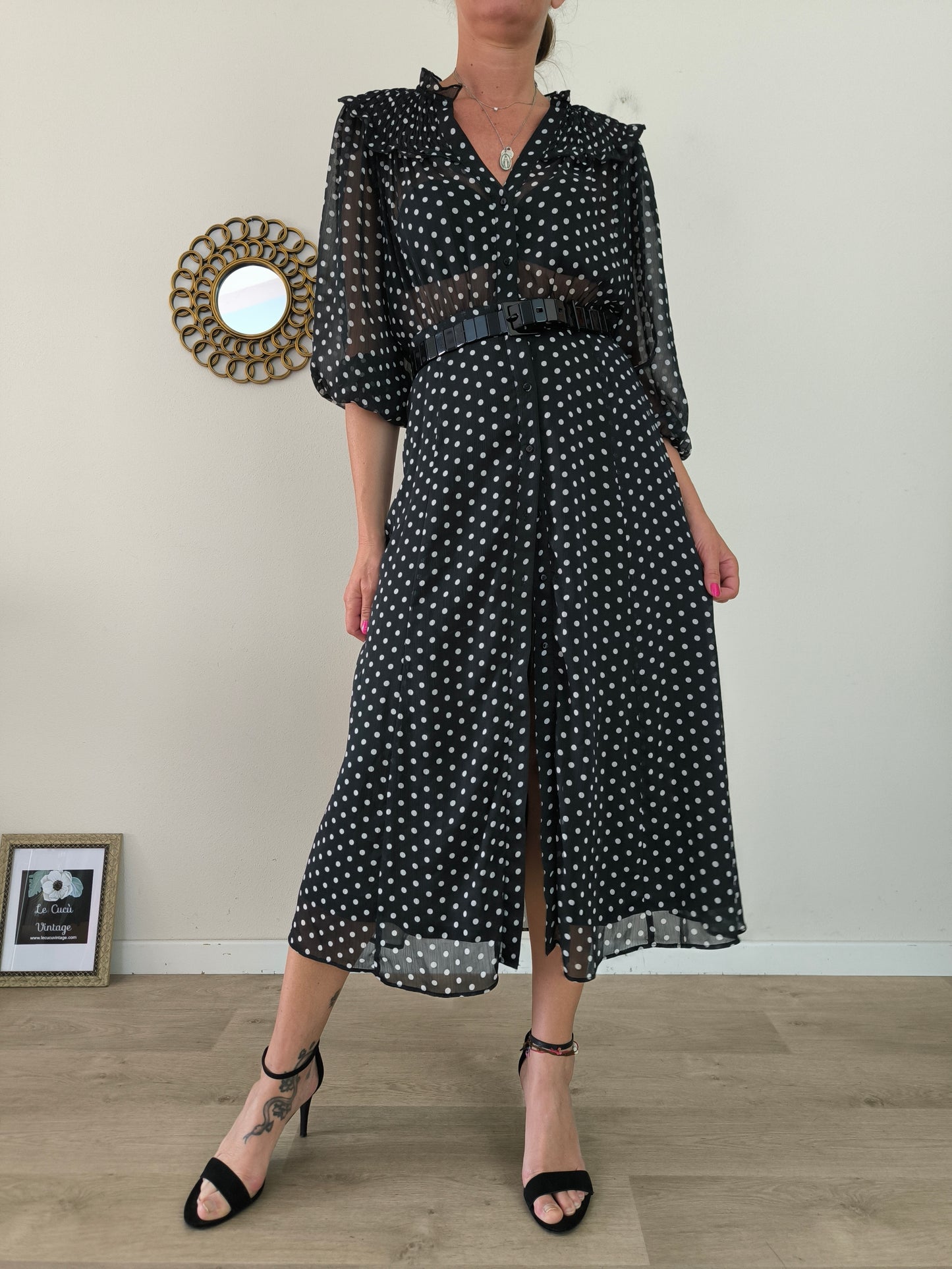 Zara Abito Polka Dots nero
