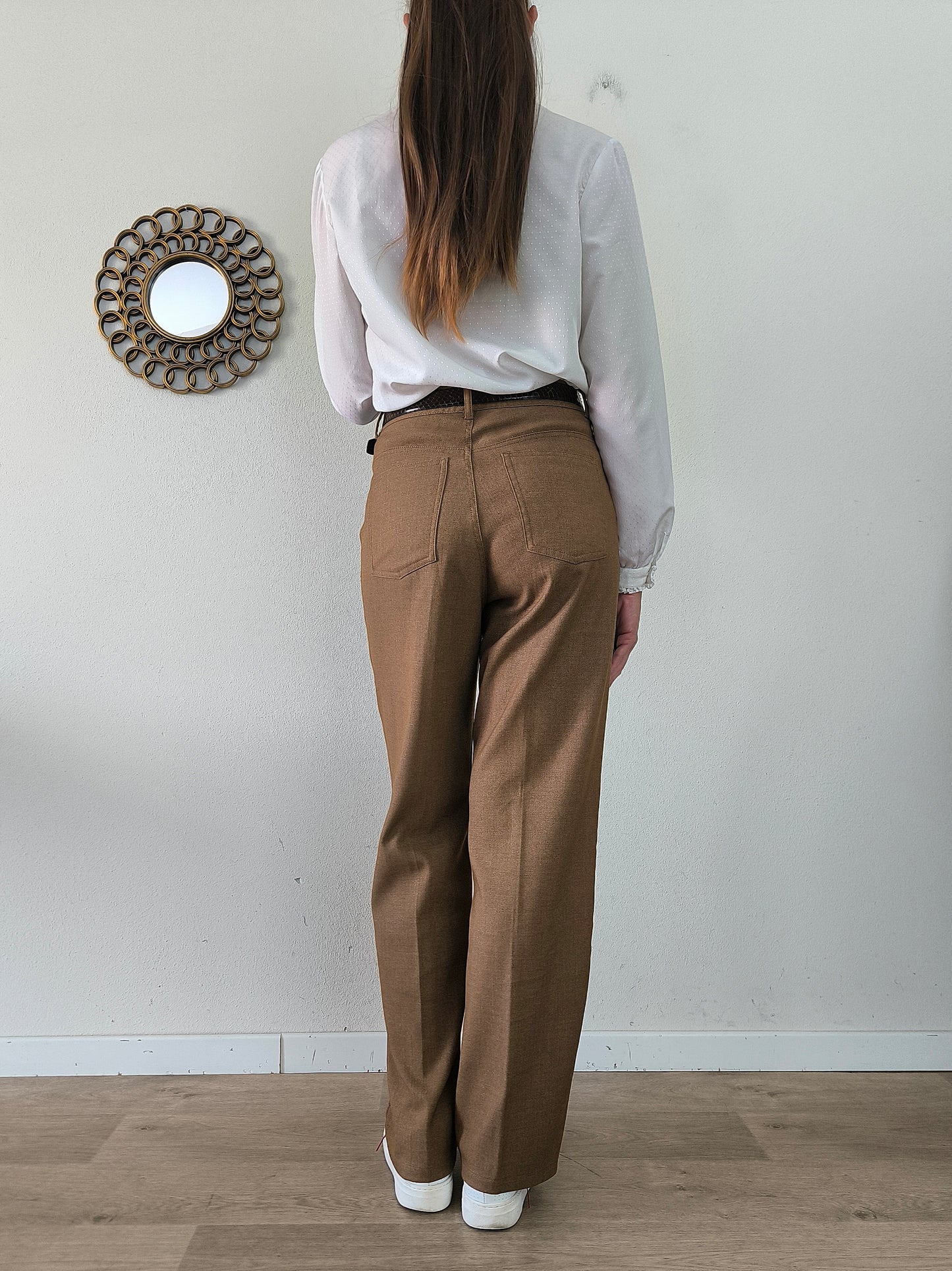 Pantalone ampio Mango marrone chiaro tg S/M